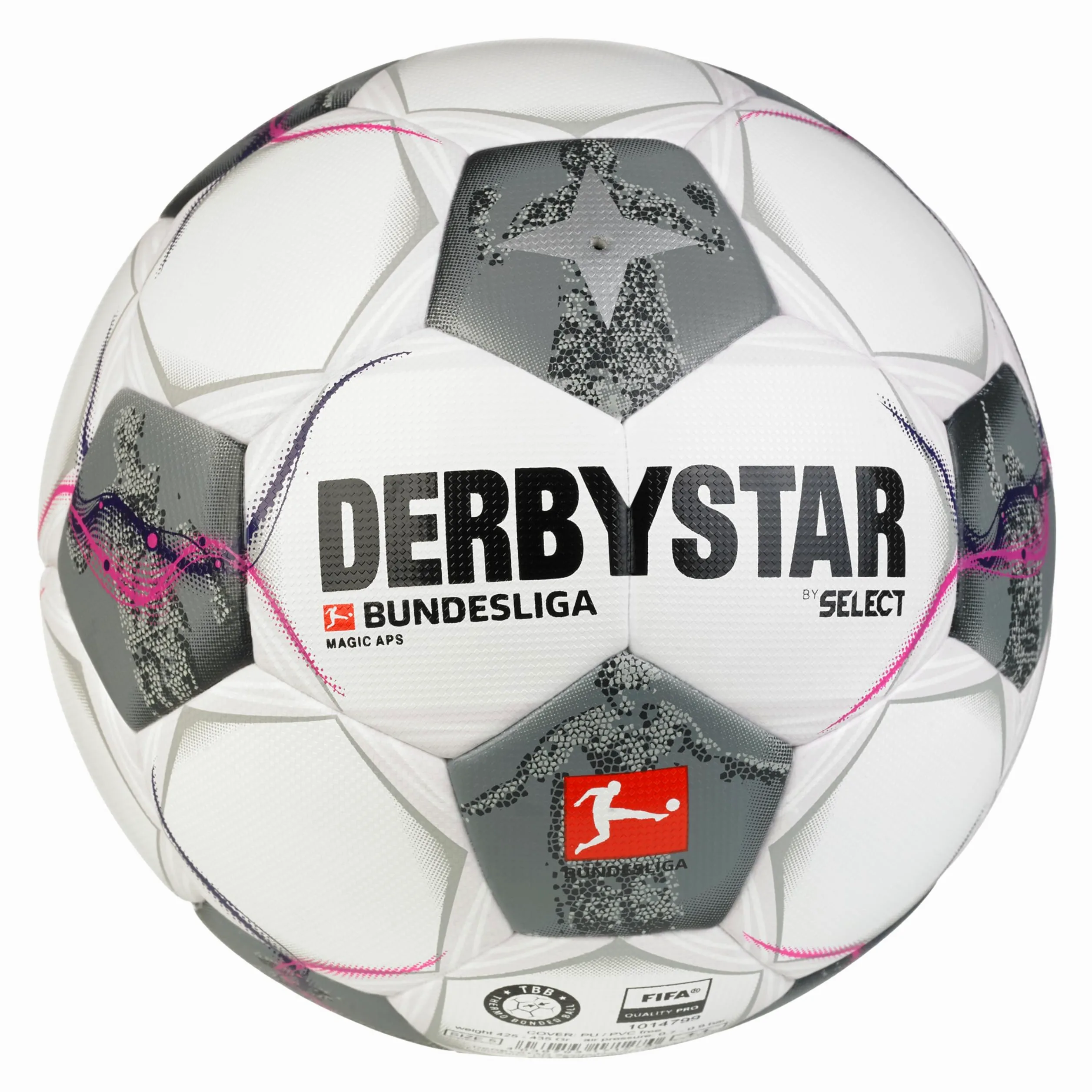Derbystar Bundesliga Magic APS v24, Blanco, Gris y Rosa, 5