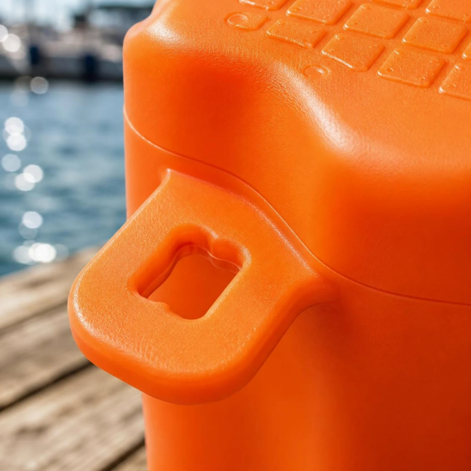Módulo Flotante Bloque de HDPE con Superficie Rugosa y Conectores con Orificios Adecuado para Diques Puentes Modulares de Pesca