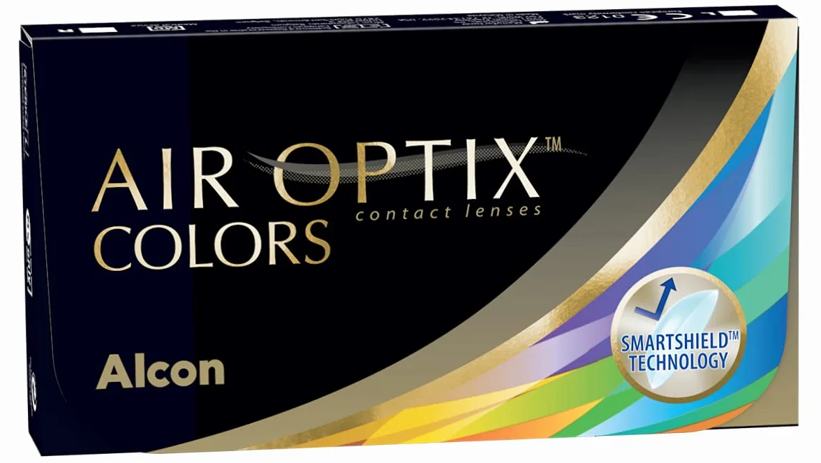 Air Optix Colors Green Lentes de Contacto Mensuales, Pack 2, R 8.6 mm, D 14.2 mm, 0 Dioptrías
