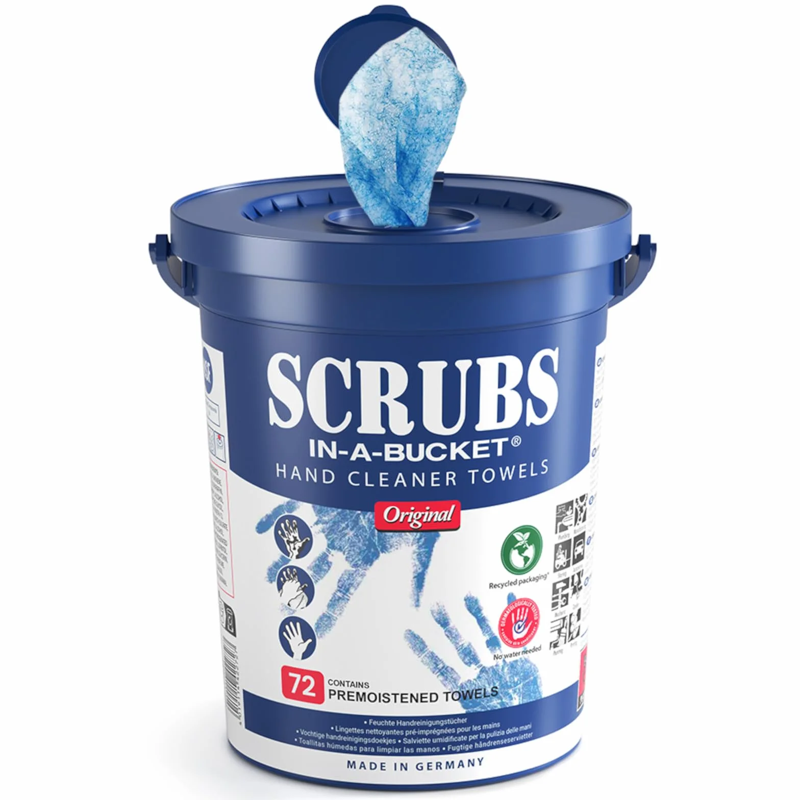 ITW Scrubs-in-a-bucket 72 Paños de limpieza