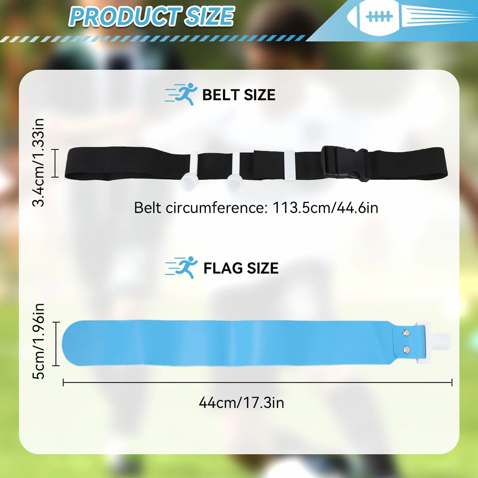 HERCHR Bandera De Cintura, 5 Piezas Cinturones De Fútbol con Bandera De PP Juego De Fútbol con Bandera Ajustable Juego Deportivo De Carrera Bandera De Cintura para Equipos De Entrenamiento
