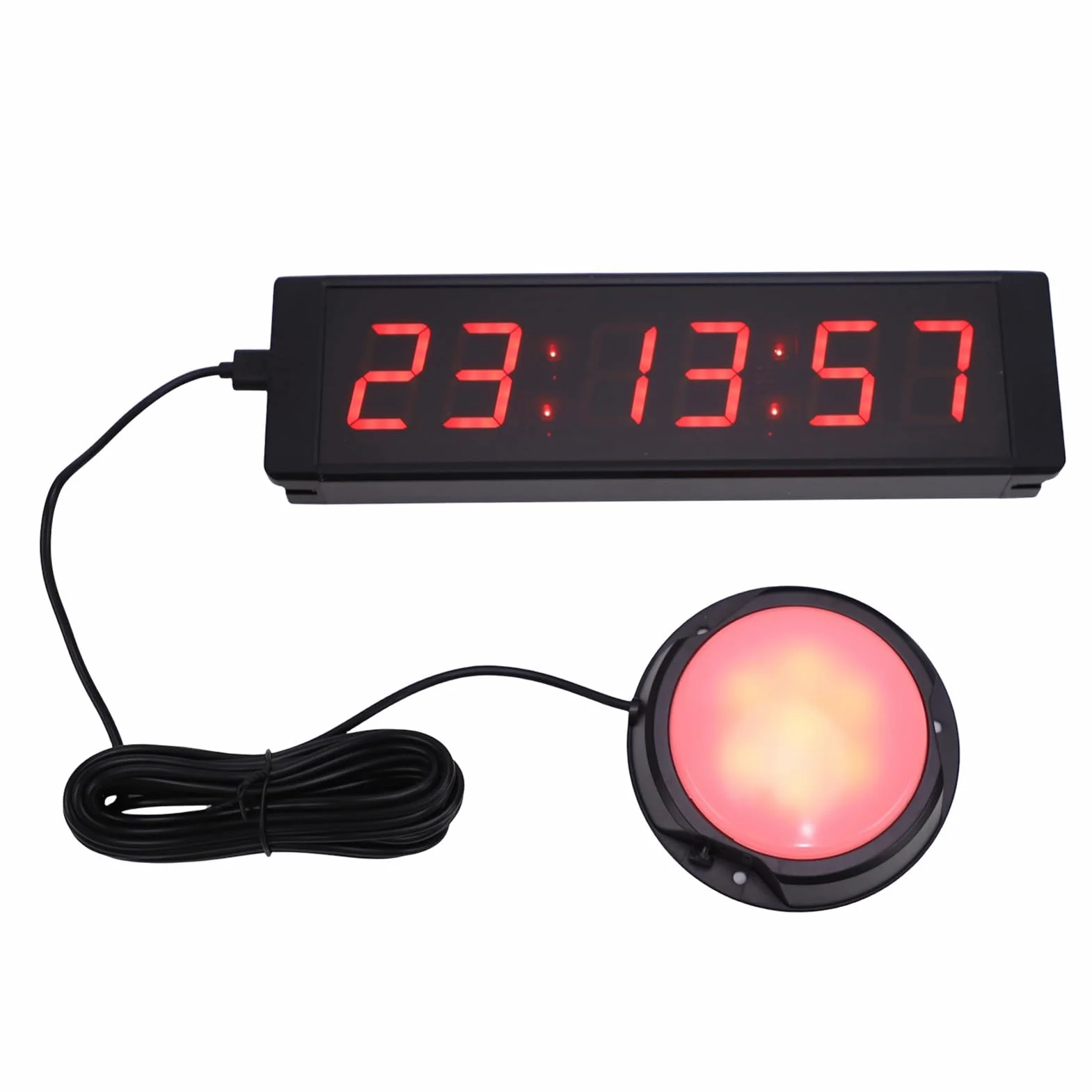 Luocute Cronómetro Grande con Pantalla LED Roja de 1,5 Pulgadas, Temporizador de Competición