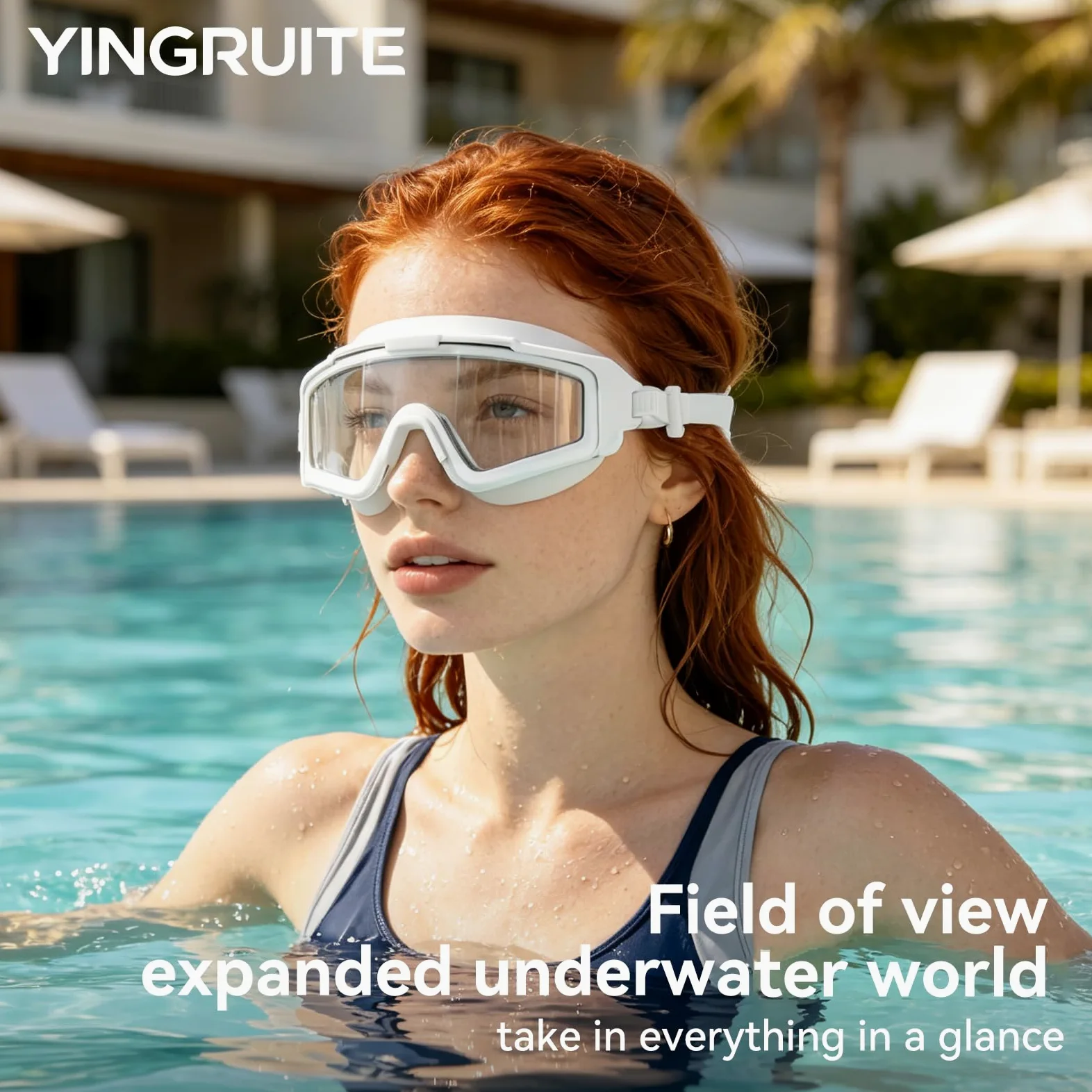 Gafas de natación antivaho a prueba de fugas para adultos, gafas de agua de visión amplia para hombres y mujeres, bonitas gafas de piscina para natación en interiores y exteriores