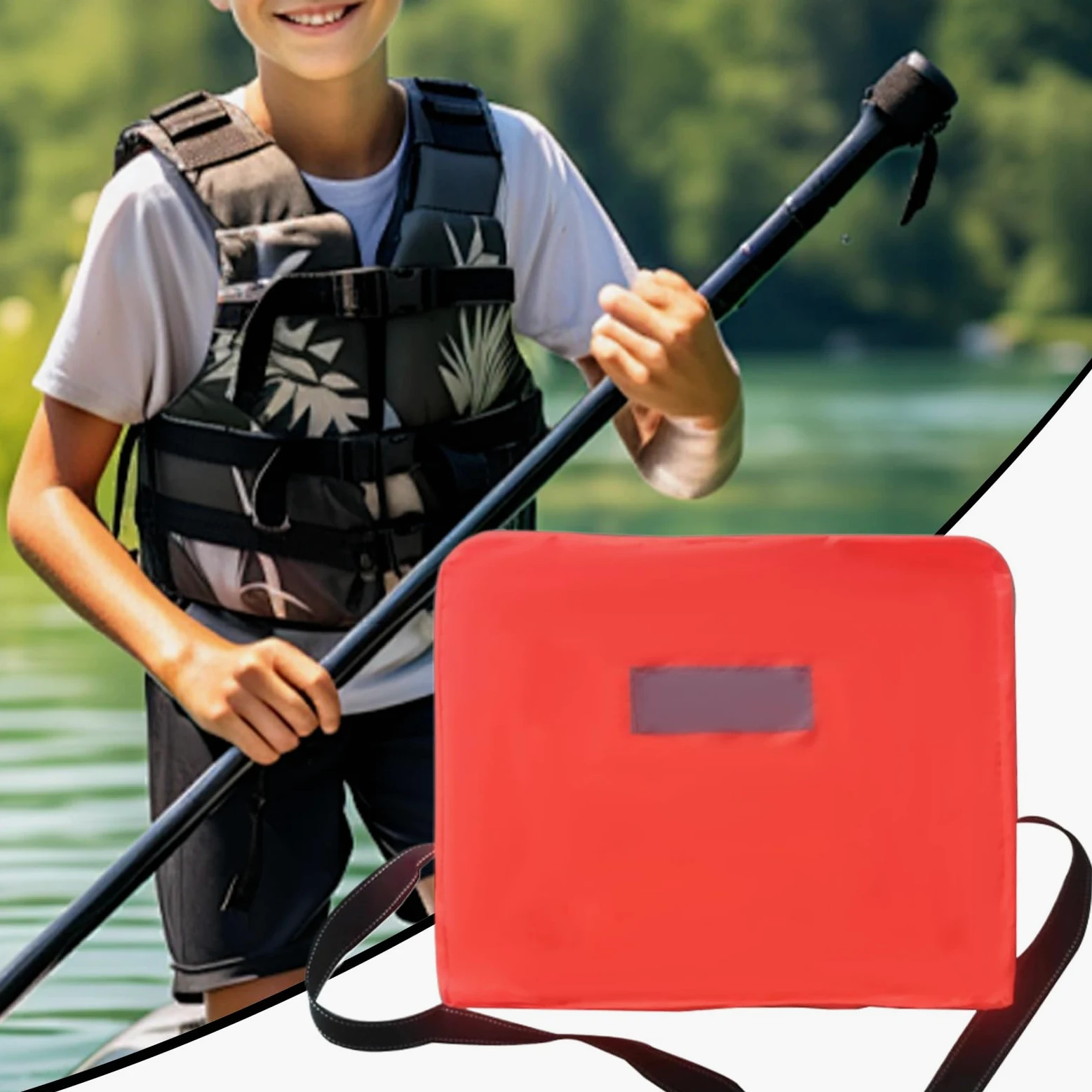 Dispositivo de flotación arrojable para barcos Almohadilla impermeable de | Cojín Flotante Lanzable De Rescate en kayaks canoas rescate
