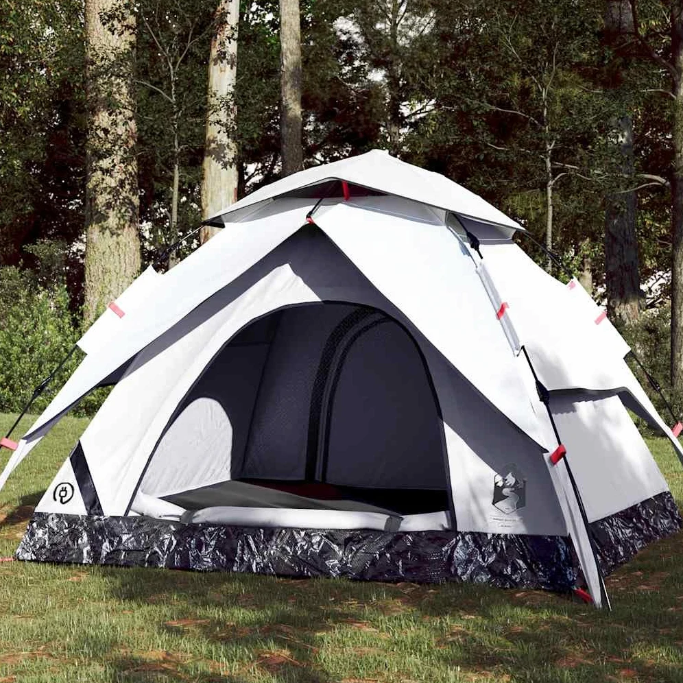 Tienda de campaña domo para personas, verde, con sistema de liberación rápida, tienda familiar impermeable para aventuras al aire libre, protección contra insectos, conexión E