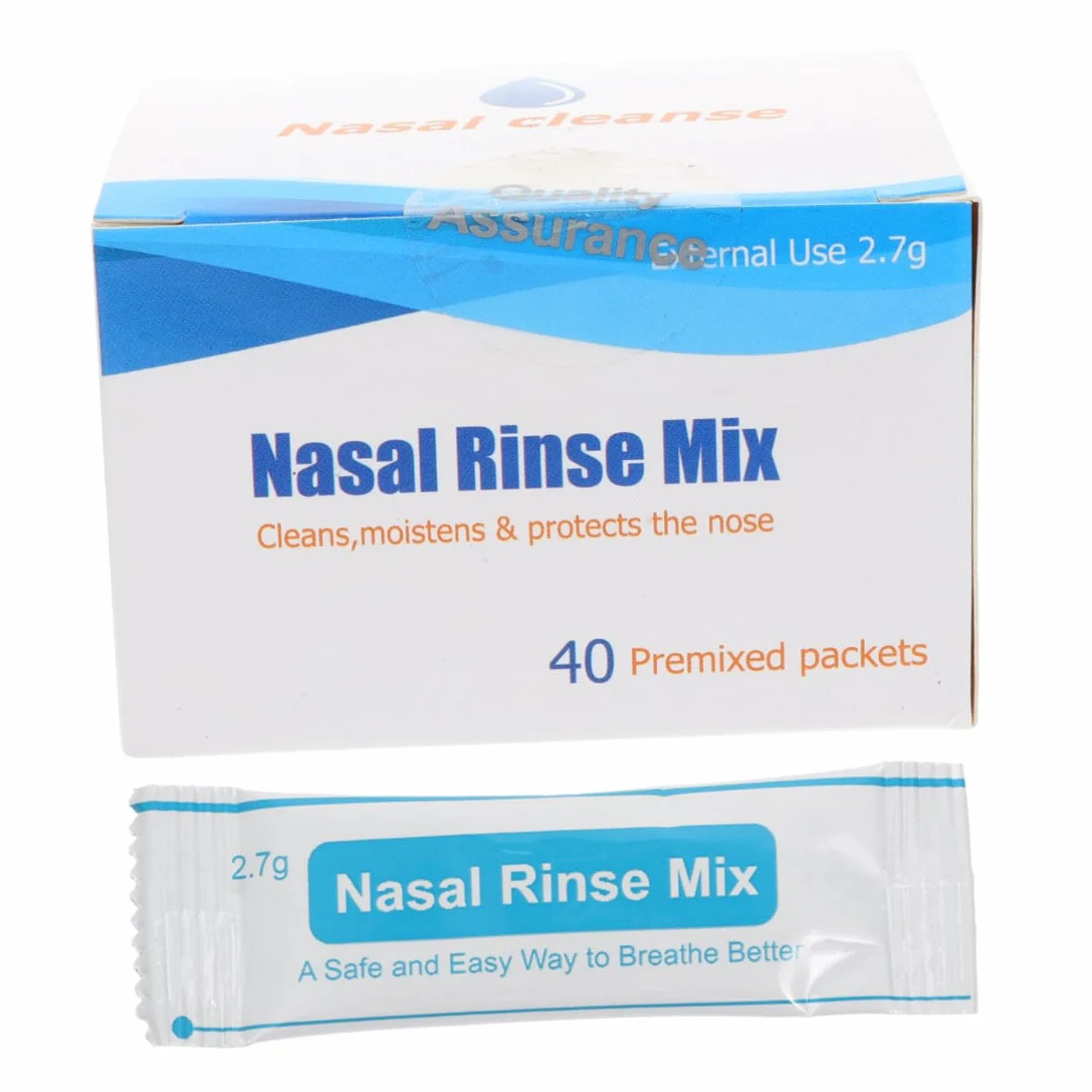 Hohopeti Paquetes de Sal para Enjuague Nasal 40 Sobres