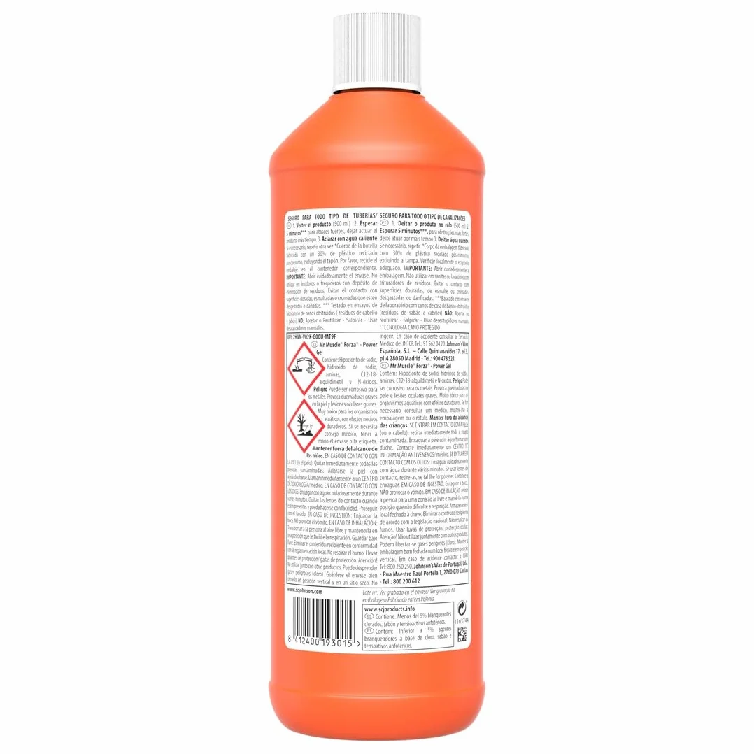 Mr Muscle Gel Limpia Tuberías, 1L