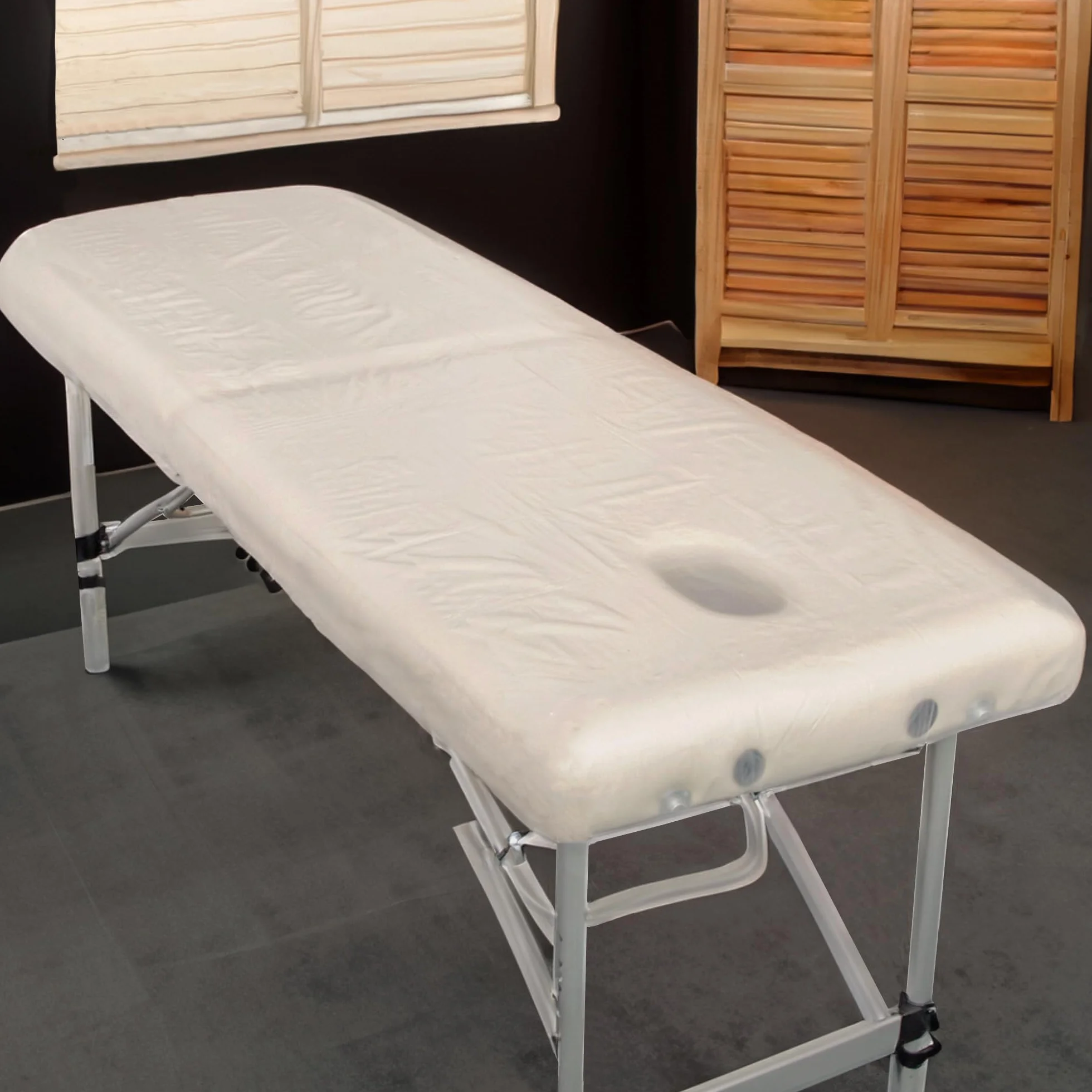Aztex Cubierta protectora de PVC para mesa de masaje con cintas de sujeción