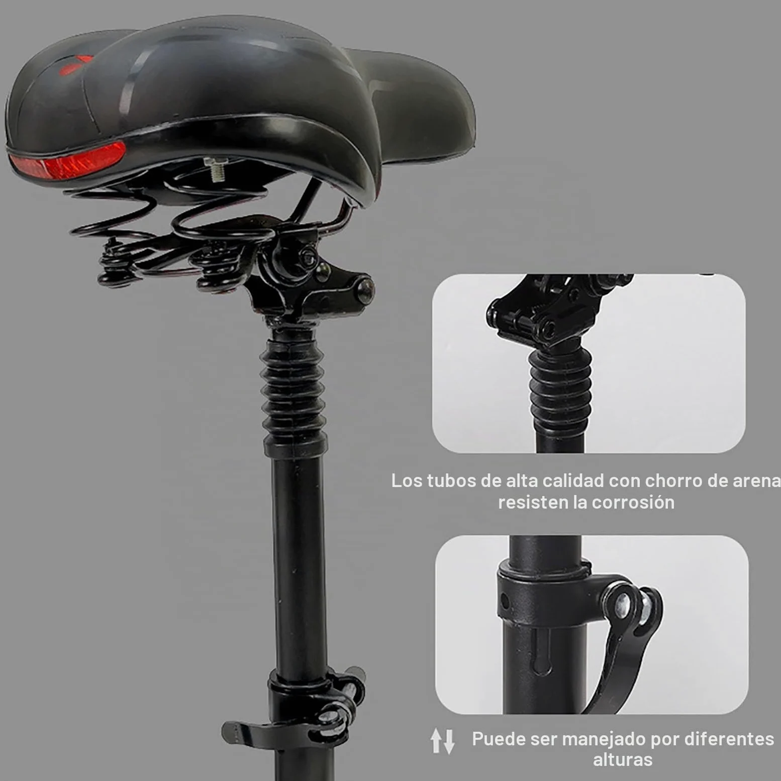 Asiento de Scooter eléctrico, Accesorio de Repuesto con amortiguación Ajustable para Segway Ninebot ZT3Pro