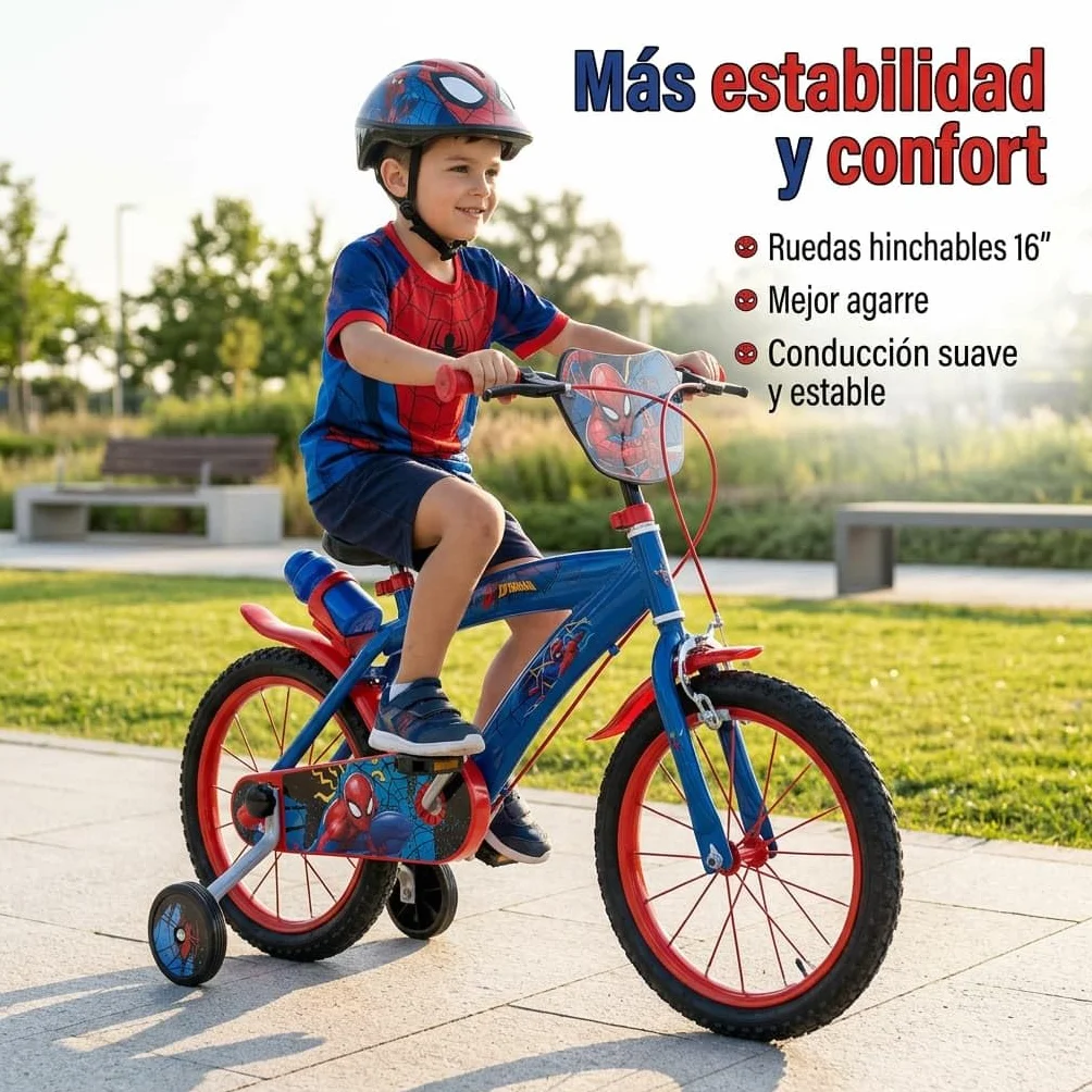 TOIMSA Bicicleta 16" Spiderman Huffy 5/8 Años