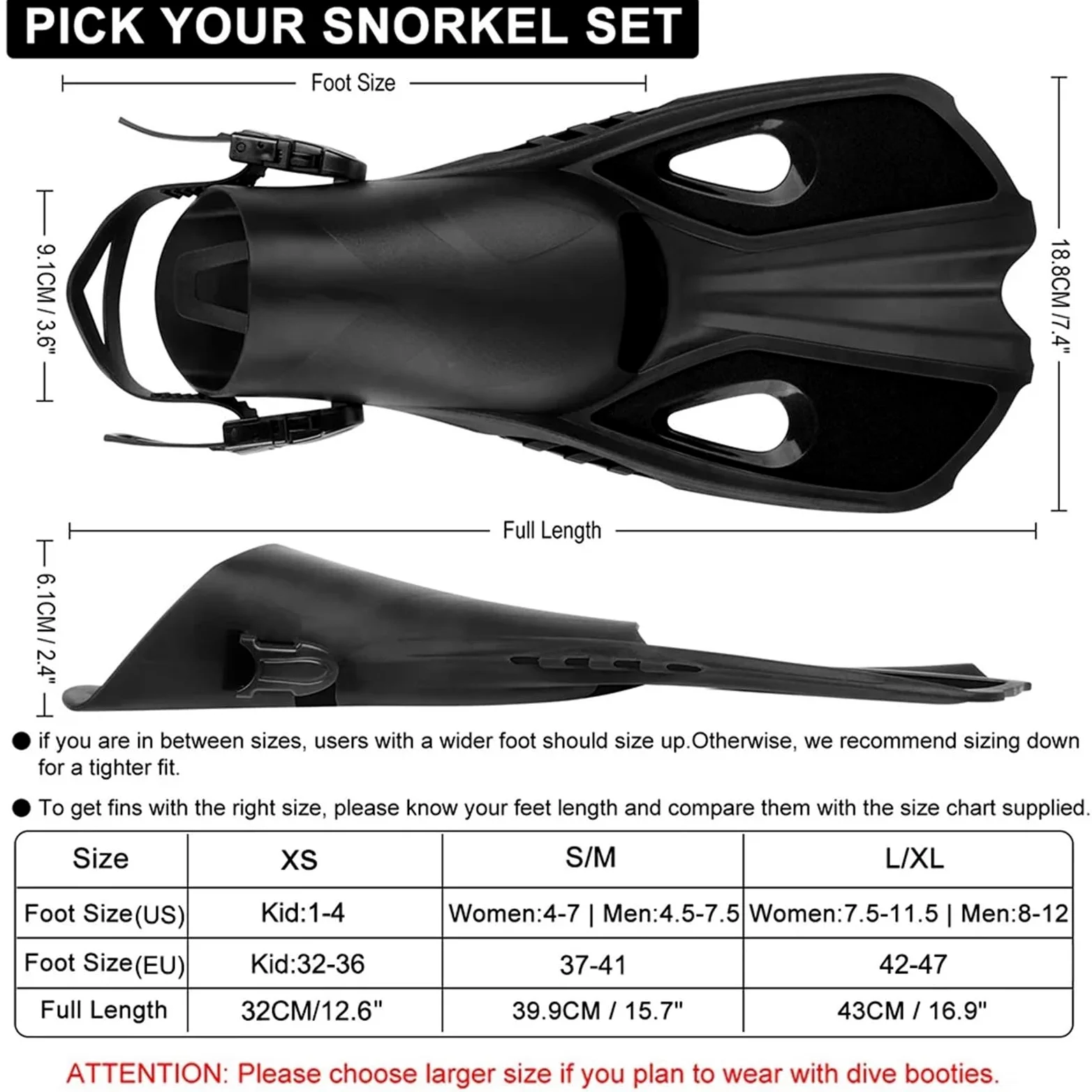 Aletas de Entrenamiento Aletas de Snorkel natación Zapatos Buceo Cortos Ranas Pato Ajustables Silicona Tamaño Viaje Talón Abierto Adulto para Entrenamiento Acuático