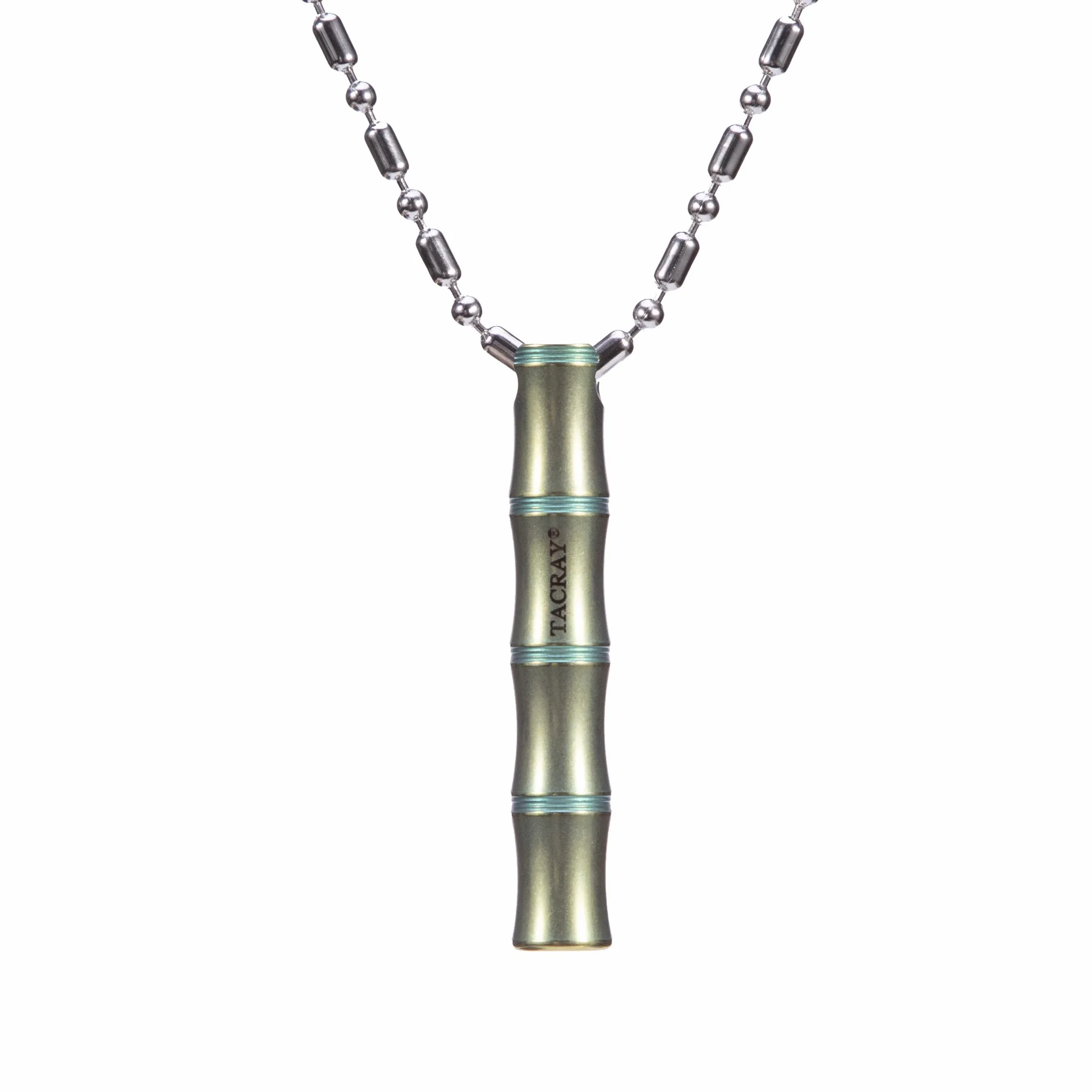 TACRAY Silbato de supervivencia de silbato de titanio para emergencia, silbato fuerte perfecto para seguridad infantil (verde)