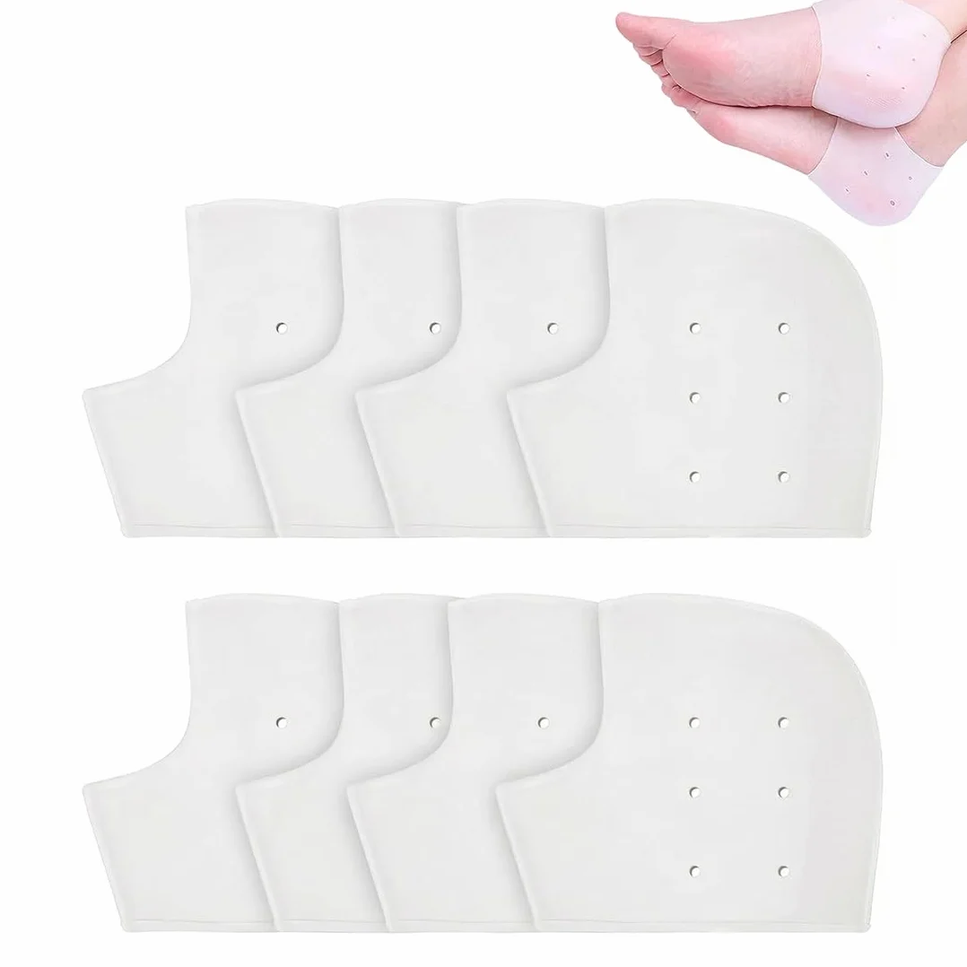 Taloneras de Silicona Protectores de Talón para Dolor y Talones Agrietados Blanco