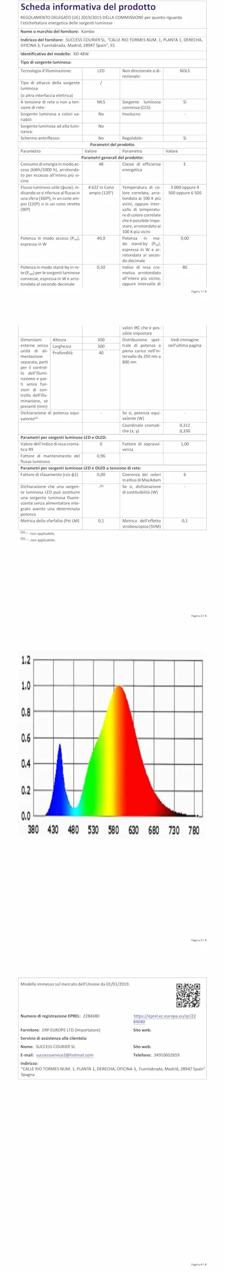 Kambo Lámpara de Techo LED 48W 4320LM Blanco Frío 6500K Plafón Cuadrada Moderno