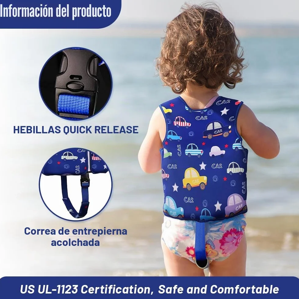 Floaties - Bañador Flotante para niños pequeños, con Ajustable, Unisex