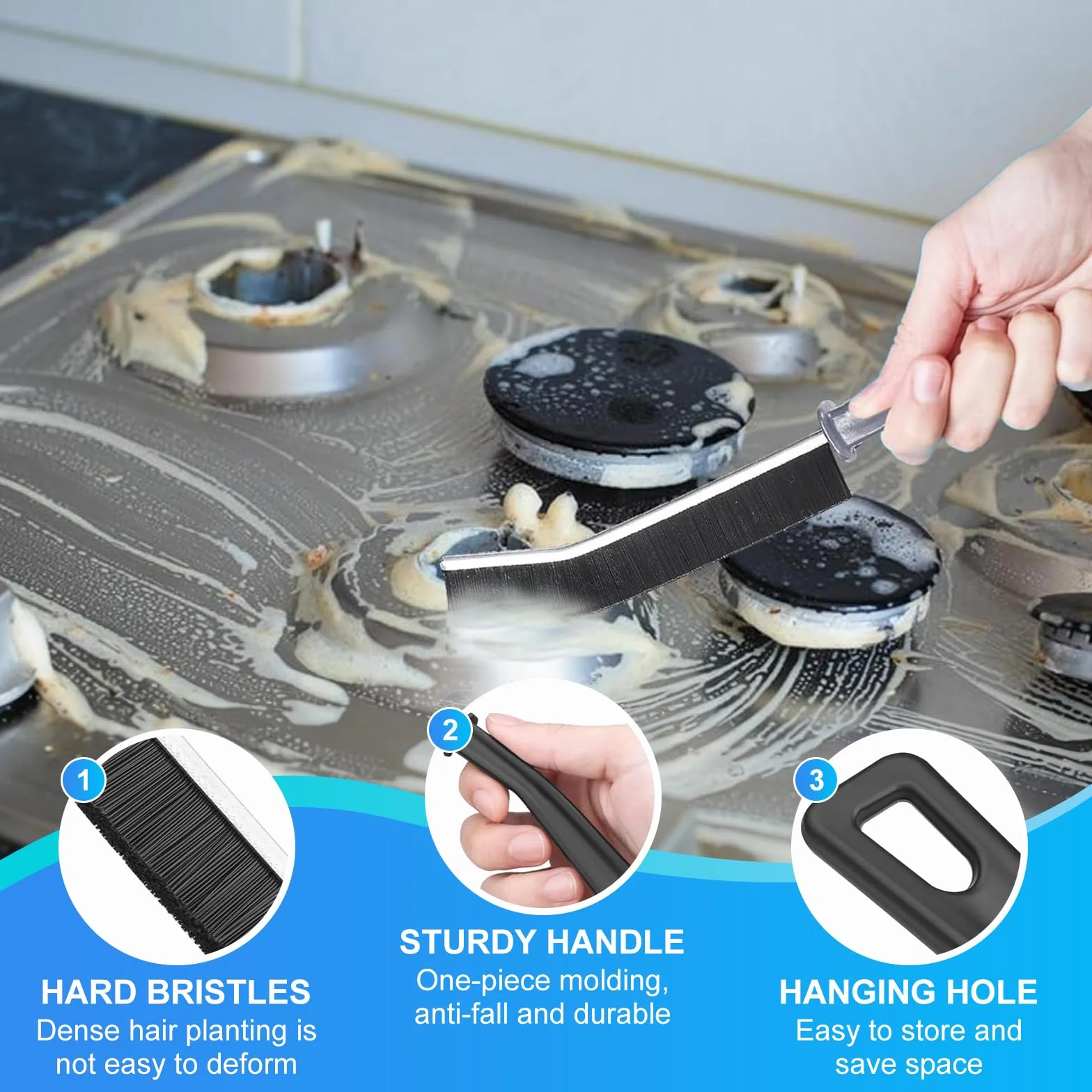 Piedra Pómez Limpiador para Inodoro Baño Cocina 4+3 Cepillos Limpia Manchas Difíciles