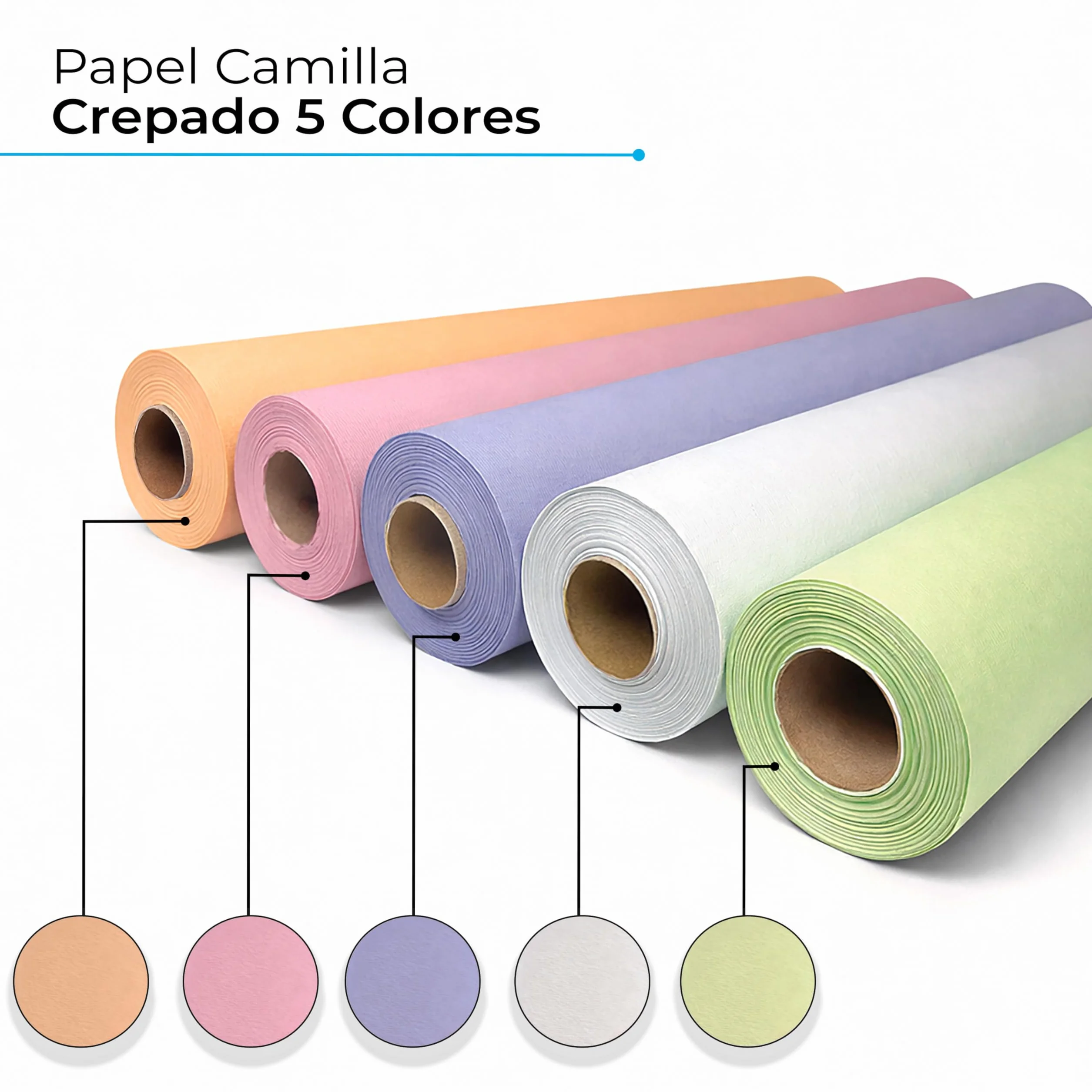 Rollo de Papel Camilla 1 Capa 70 metros Sin Precorte Masaje y Estetica Rosa