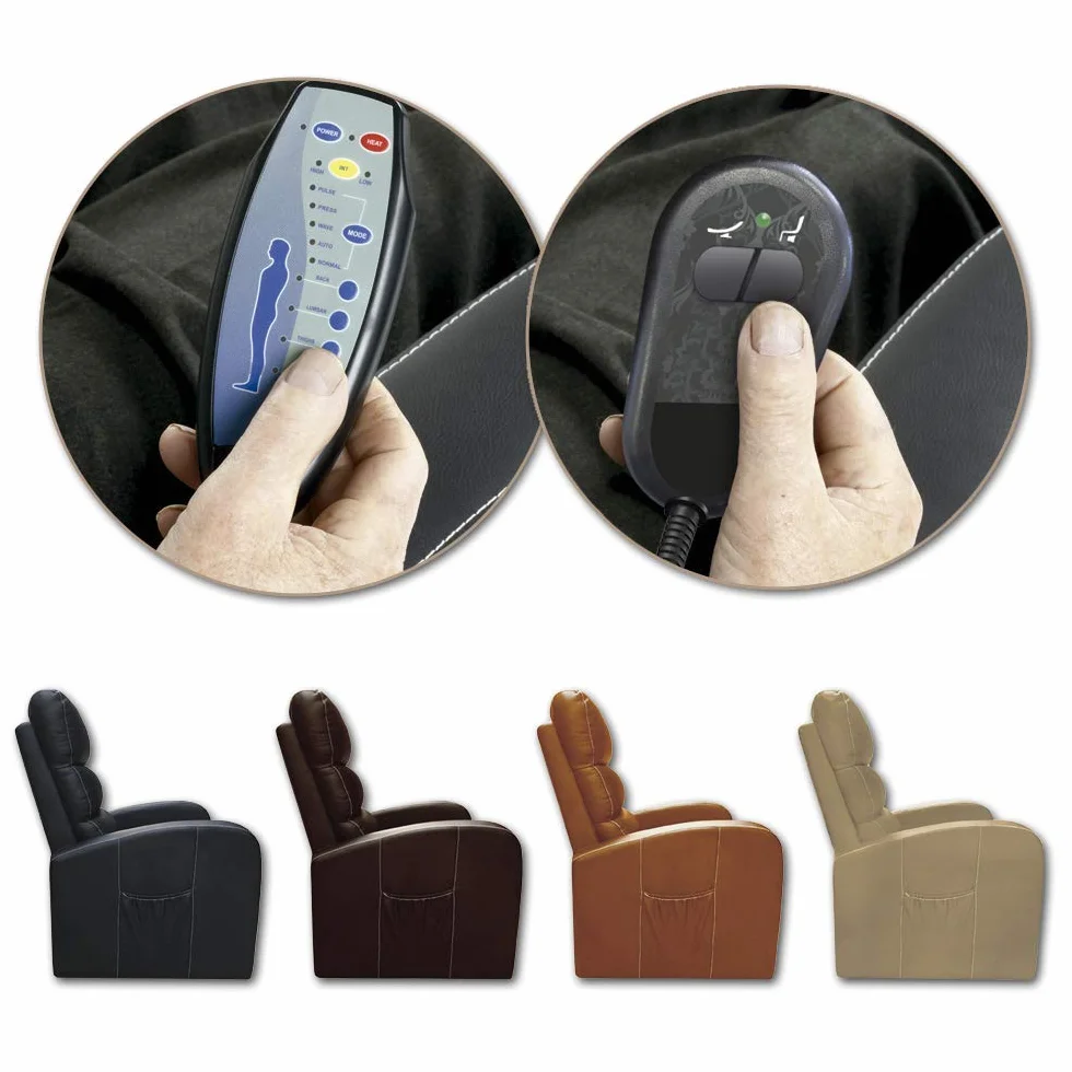 Sillón Relax Masaje Levanta Personas Camel Reclinable Elevación Automática Mando Control 5 Modos Calor Lumbar 8 Motores 4 Zonas Masaje Polipiel