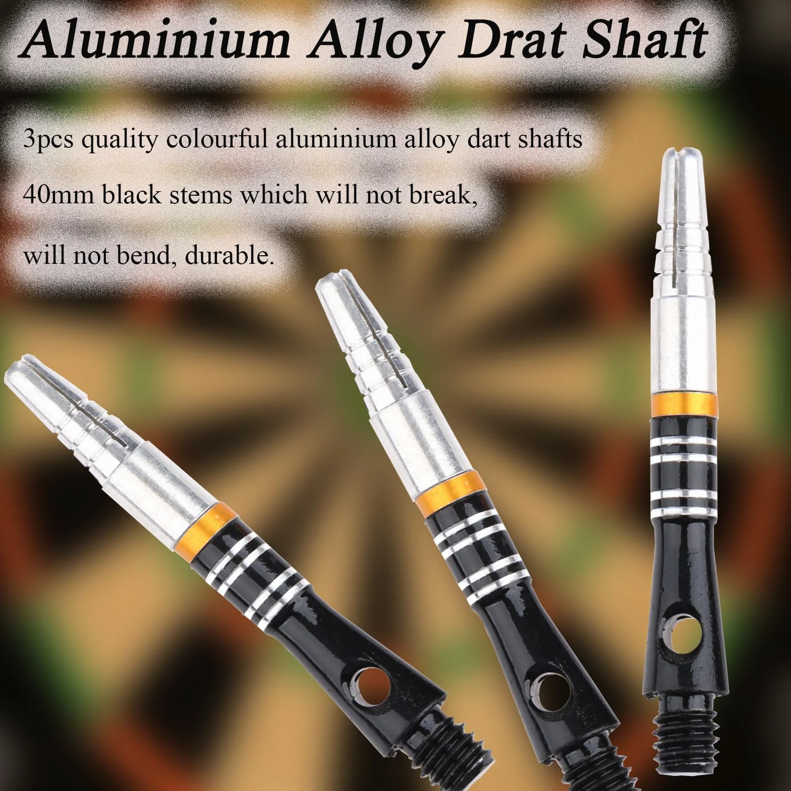 Yetaha 3 vástagos de dardo, vástago de aleación de aluminio, eje de drat de 40 mm, dardos profesionales, ejes deportivos, tallos de metal, accesorios de práctica