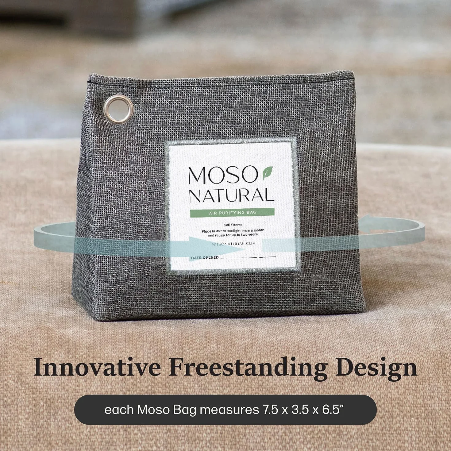 MOSO Bolsa purificadora de Aire Natural 600 Gramos