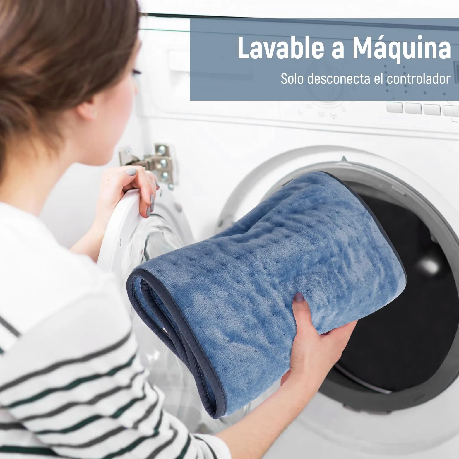 Manta Eléctrica 60x80 cm Almohadilla Térmica con 6 Niveles y Apagado Automático