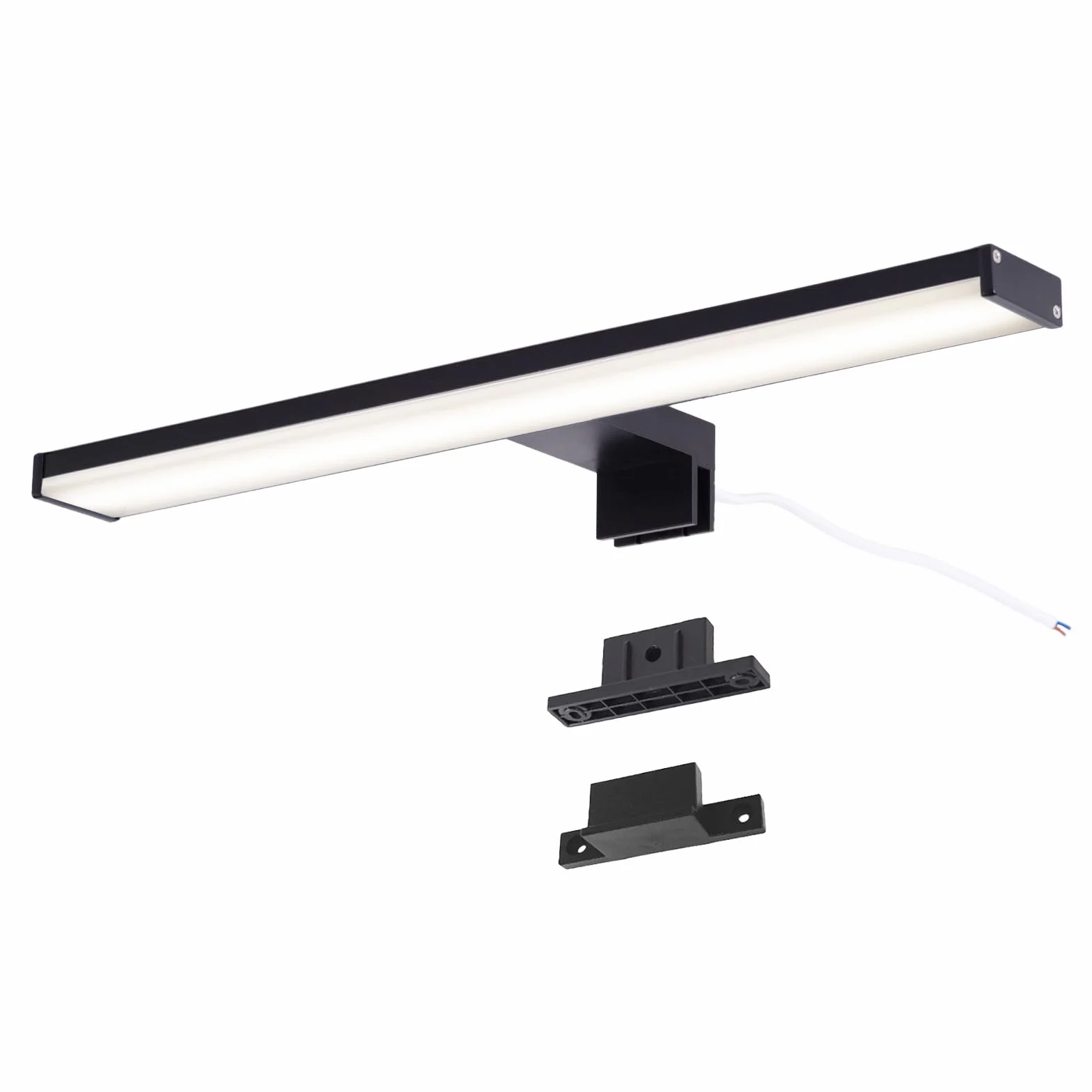 Alpinaluz Aplique LED para Espejo de Baño 40cm 10W IP44 Luz Blanca Neutra 4000K Aluminio Policarbonato Negro