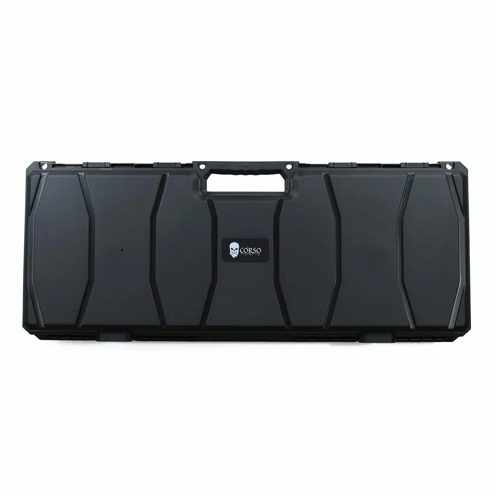 Genérico Maleta Rígida para Fusil, 87,5 x 35,5 x 10,8 cm, Interior Espuma Huevera, Color Negro. para Airsoft y Aire comprimido