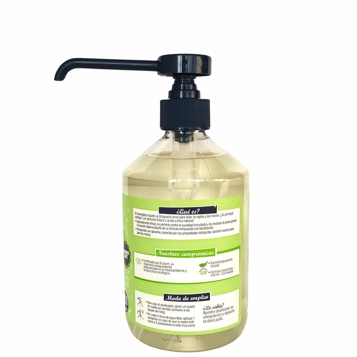 Lavavajillas a Mano Ecológico 500ml 220 Lavados Bicarbonato