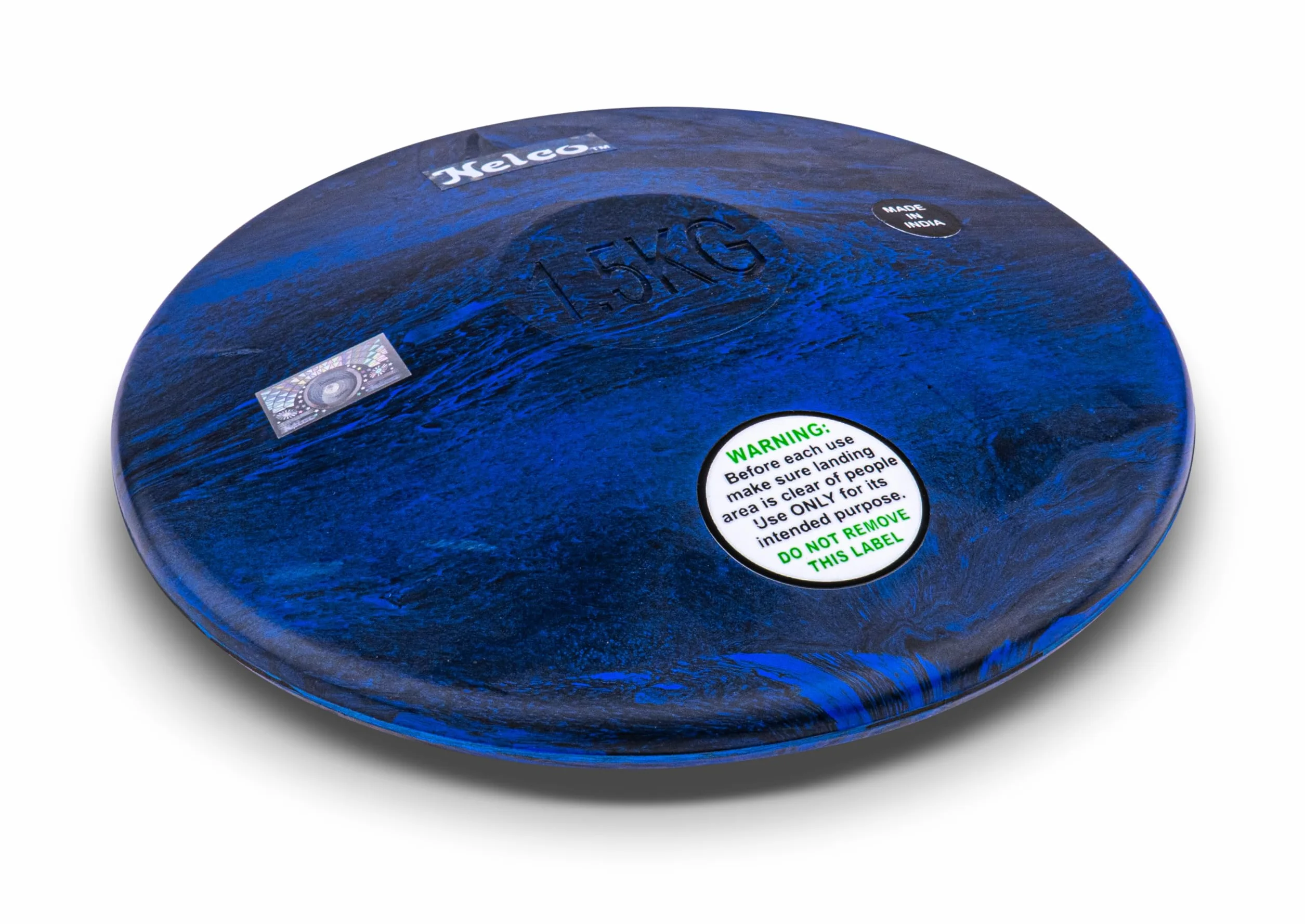 HAEST Nelco Disco Blue Fusion 1,50 kg | Disco de Goma | Disco de Entrenamiento | Diámetro 200 mm | para Atletas Juveniles | Desarrollo en el Entrenamiento