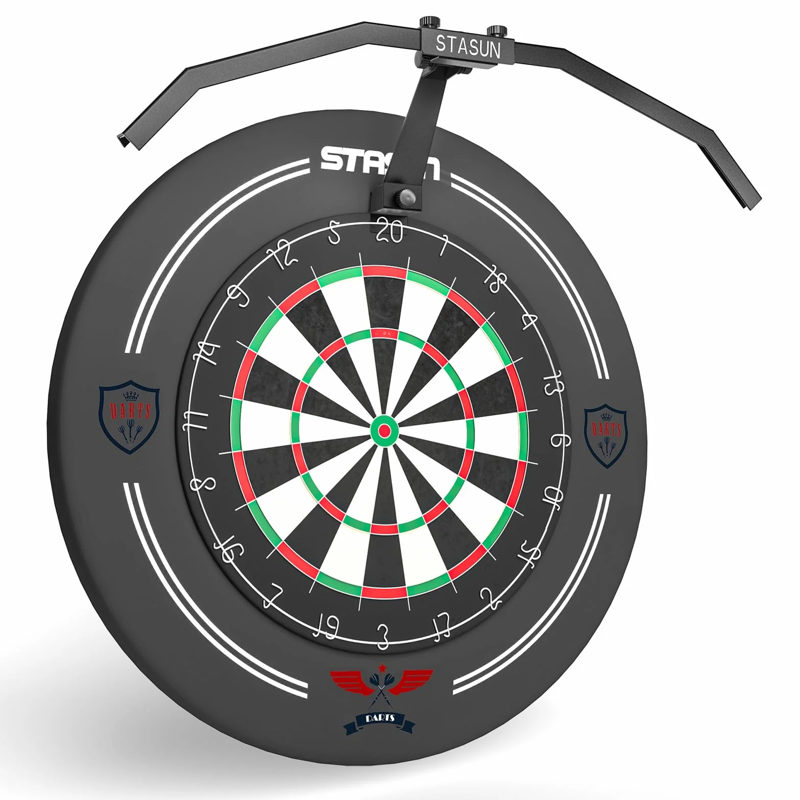 STASUN LED Dartboard Light, Plegable Sistema de Iluminación para Toda la Tabla, Ajustable y sin Deslumbramiento