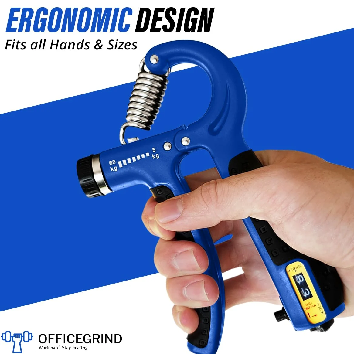 Entrenador fortalecedor de agarre de mano con resistencia ajustable de 4,5 a 59 kg, ejercitador de fuerza de agarre de mano para construcción muscular, recuperación de lesiones y terapia para aliviar