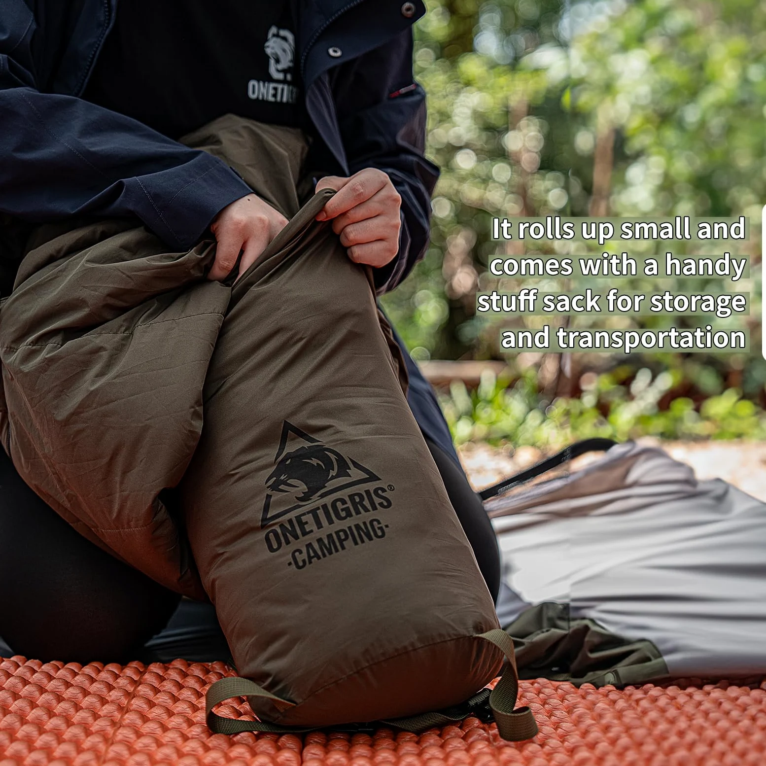 OneTigris Sacos de Dormir de Bushcrafter Tela de Pongee, Unisex, OD Verde, 6.8ft2.7ft/210cm84cm