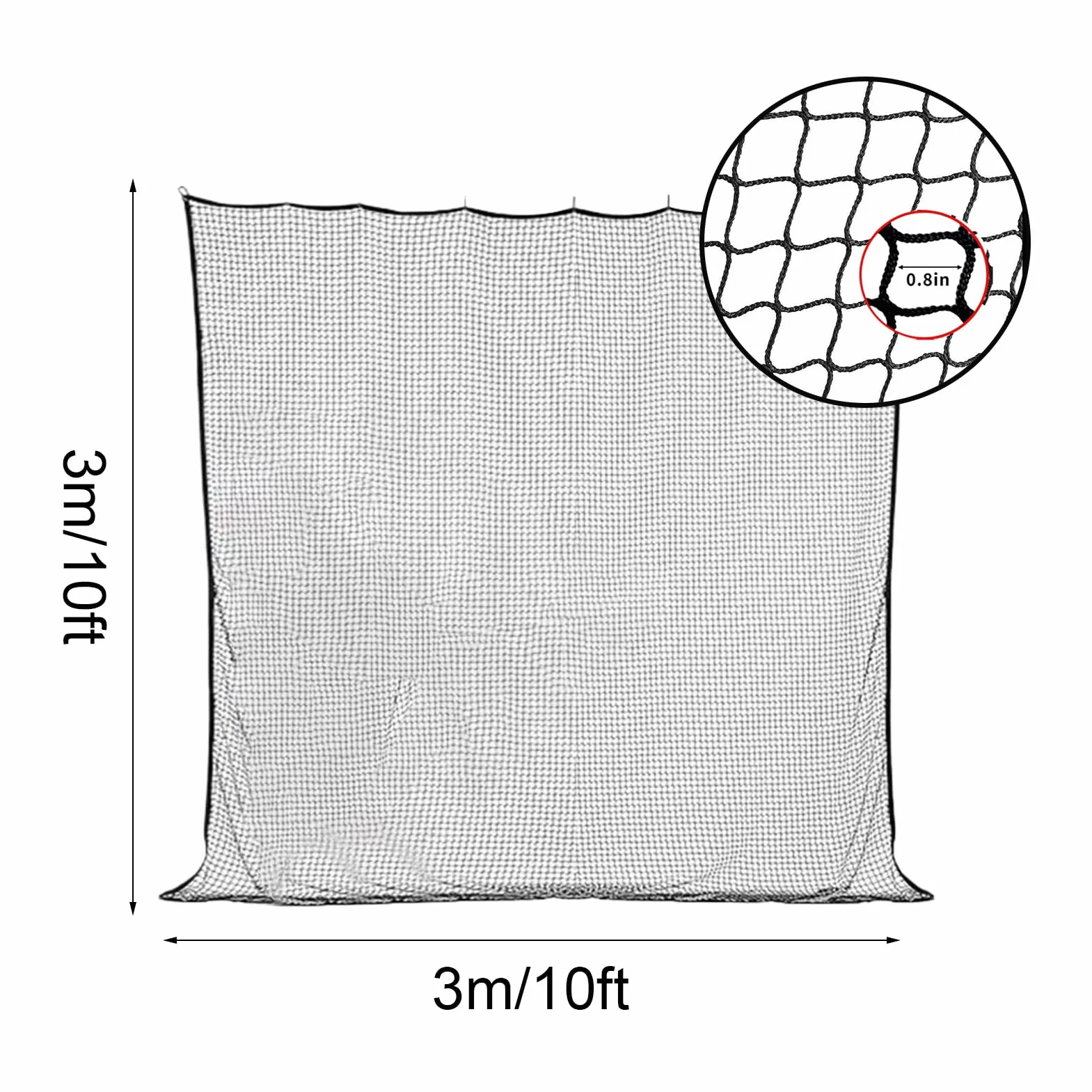 Red De Golf para Golpear | Red De Práctica De Golf 3x3m,Entrenador Deportivo Multiusos para Pelotas En Interior/Exterior Jardín Garaje Camping