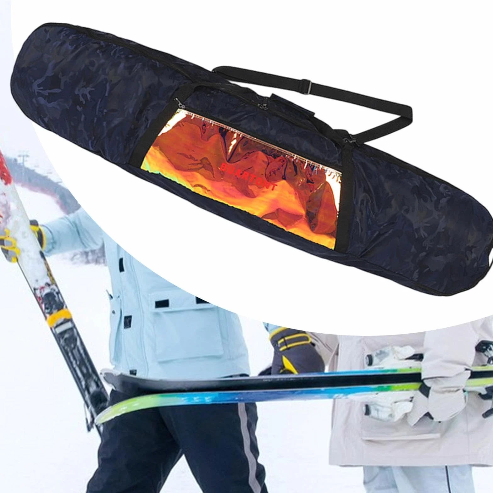 Fenteer Bolsa de Snowboard Bolsa para Patines para Tabla Snowboard Funda de Transporte Transporte de Viaje para Viajes por Carretera Patinaje sobre Hielo Snow