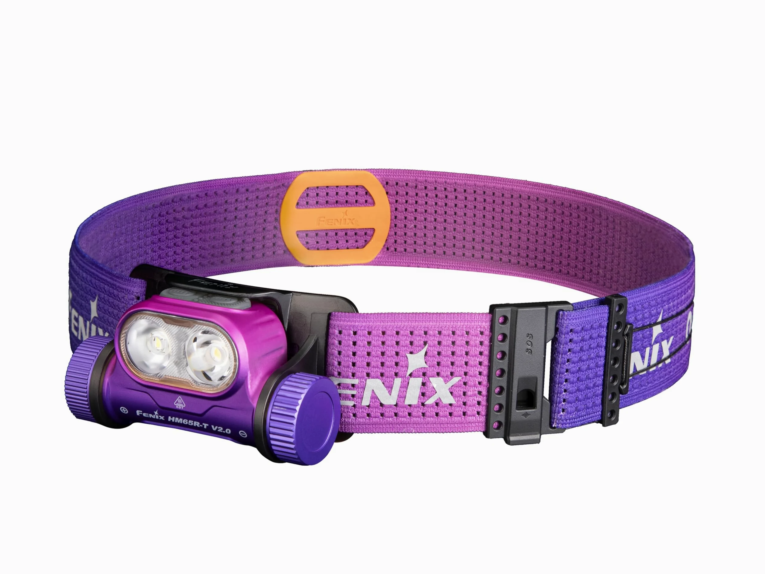 FENIX HM65R-T v2.0 - Linterna frontal recargable ligera para correr y al aire libre | 1600 lúmenes | 170 m | 300 horas máximo | Diadema deportiva ajustable de clic bidireccional | Vigas blancas y