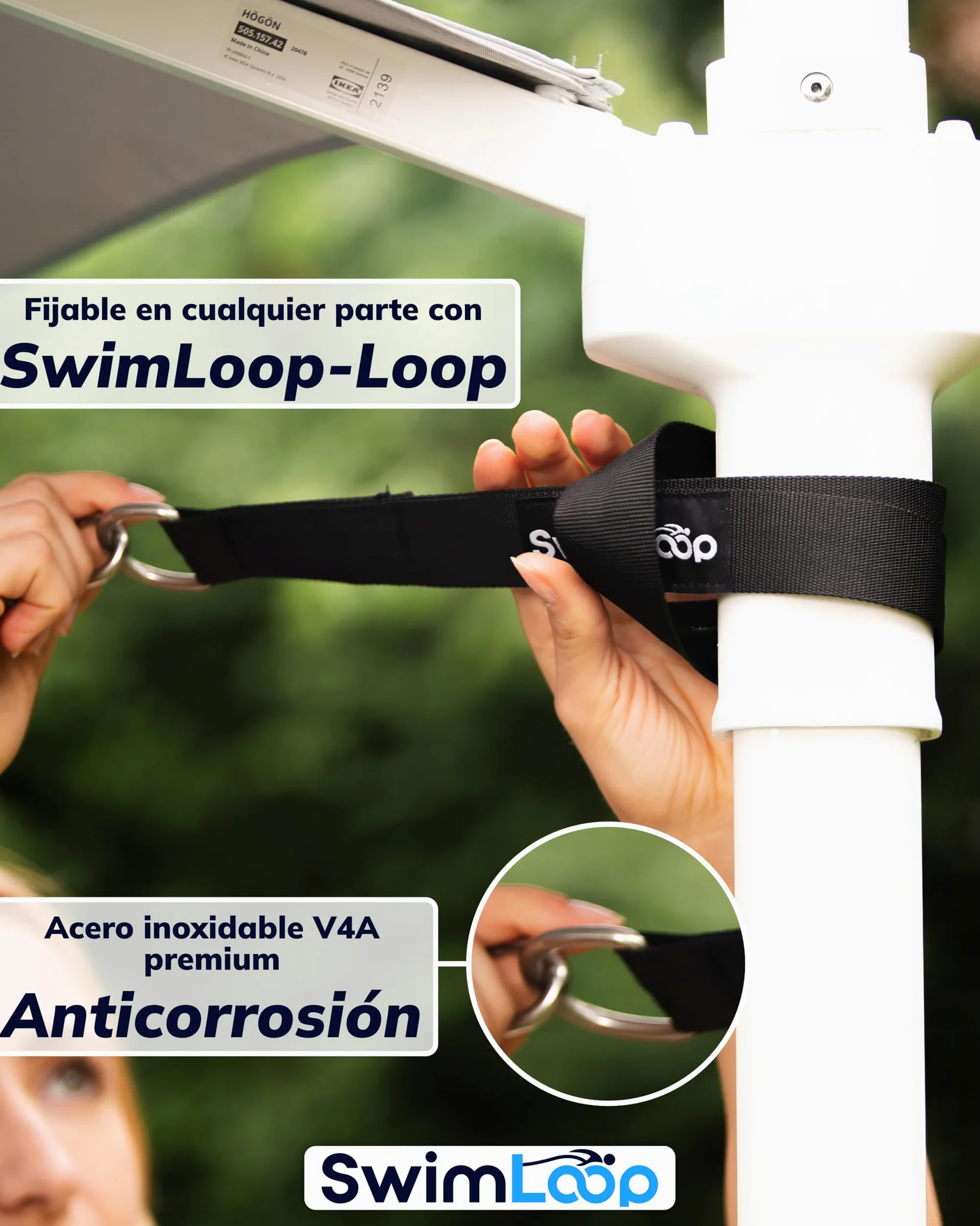 Cinturón de natación: entrenador de natación para el hogar, entrenamiento de resistencia, natación estacionaria, banda de natación como alternativa al sistema de contracorriente