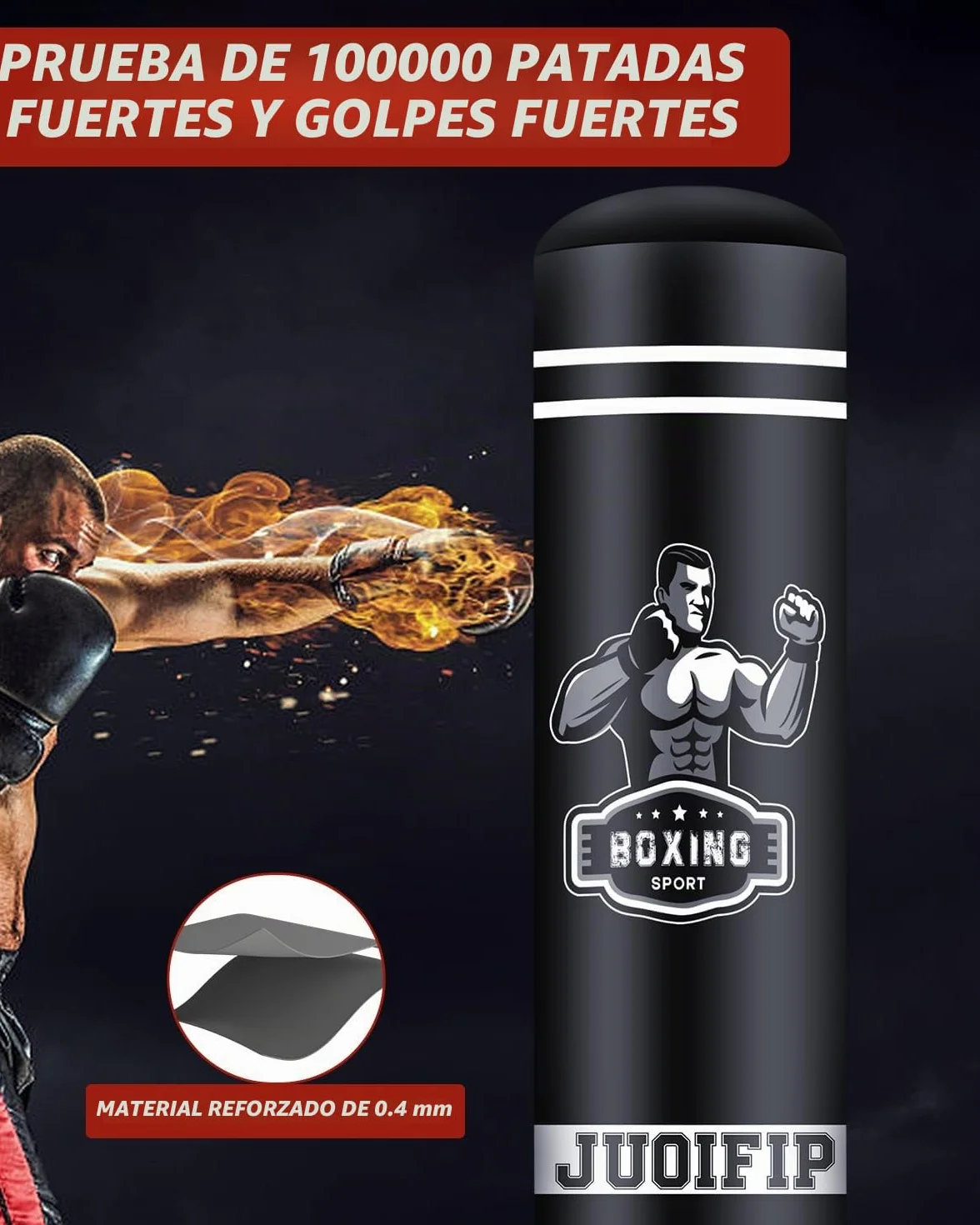 NZQXJXZ 175cm Pesado Saco de Boxeo Adultos, Freestanding Saco de Boxeo Inflable Kickboxing Bolsa para Entrenamiento MMA Muay Thai Fitness