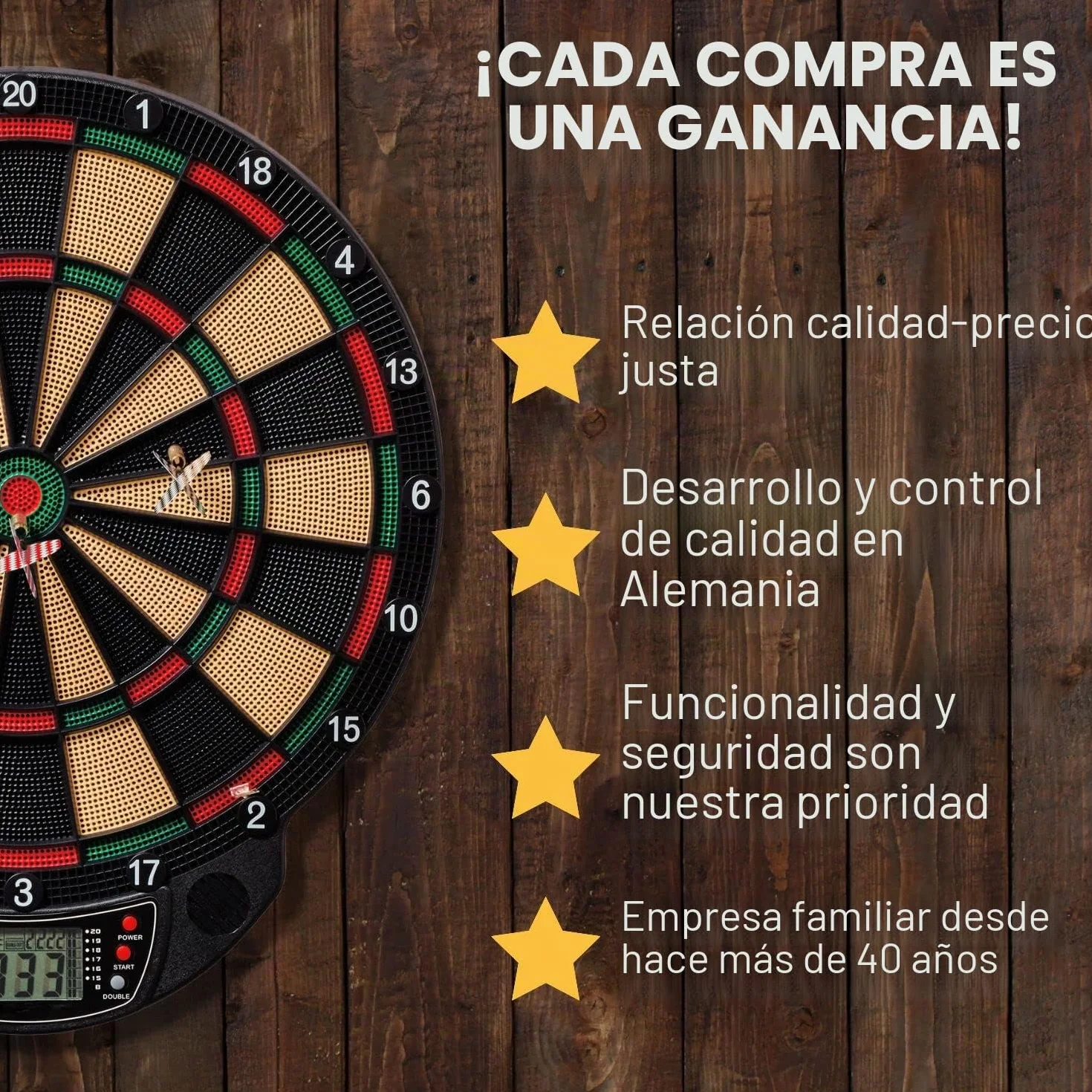 Best Sporting Bristol - Diana electrónica (con 6 Dardos, Funciona con Pilas)