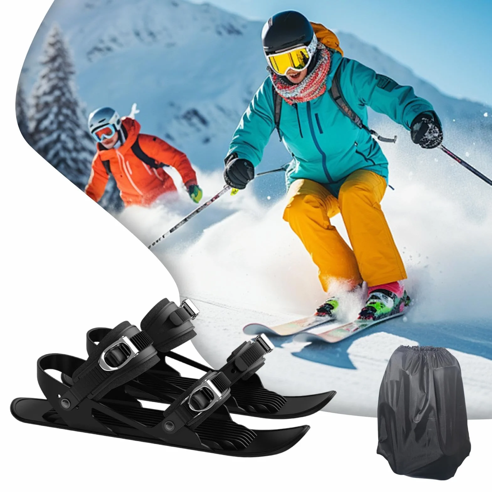 ightweight Snow Skates, Snowshoes for Men and Women, Multifunctional Snowshoes, Skiing Tools for All Ages, Compact Ski Accessories, Adjustable Snow Feet, Non-Slip Snow Skates for Women