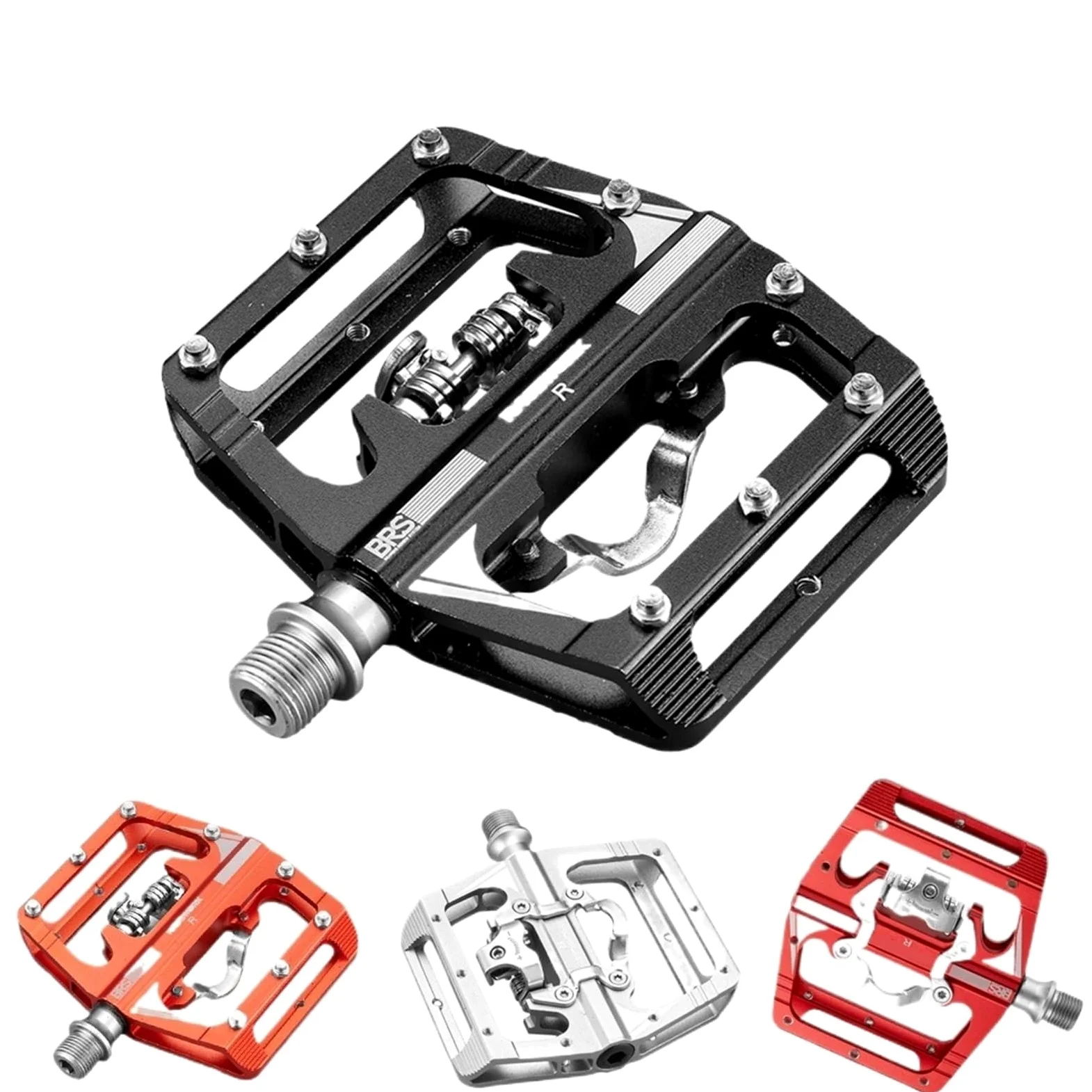 Genérico Compatible con el Juego de Pedales automáticos RACEWORK MTB, Pedales de Plataforma con medidor de Potencia de Doble función con Clip Lateral único,Piezas