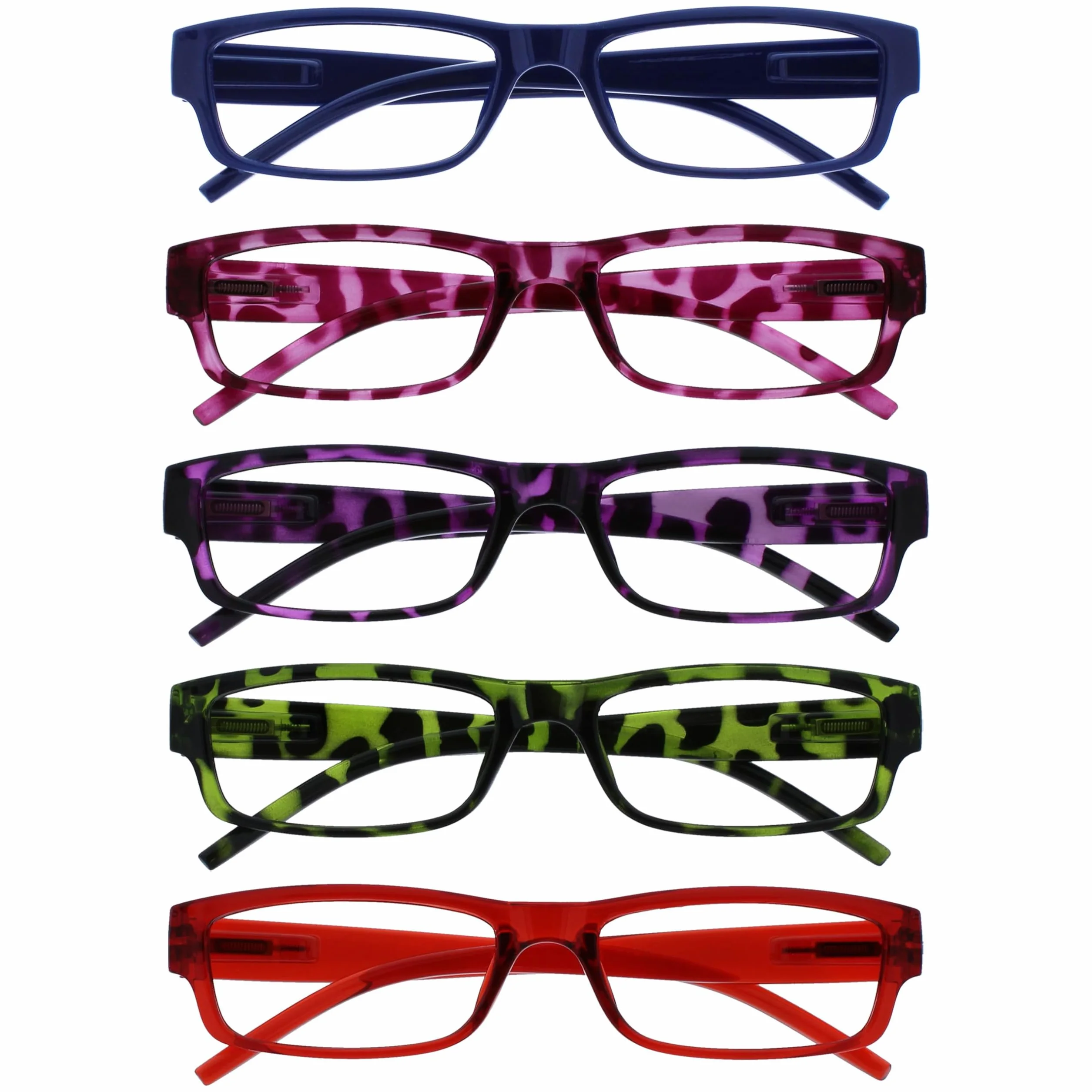 The Reading Glasses Company Valor Pack 5 +3,00 Gafas De Lectura Ligero Hombres Mujeres