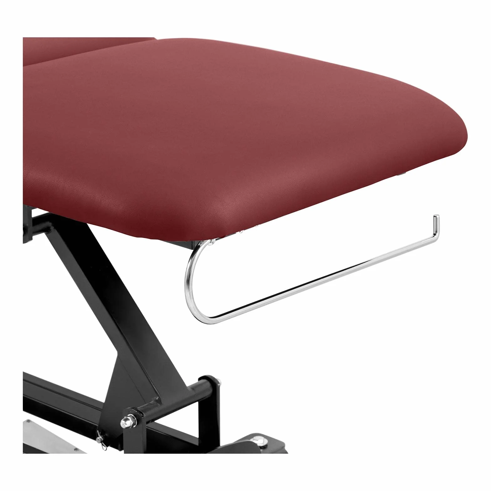 Physa Camilla de Masaje Cama Nantes Burgundy Acero Recubrimiento Polvo Piel Sintética Poliuretano 620-840 mm