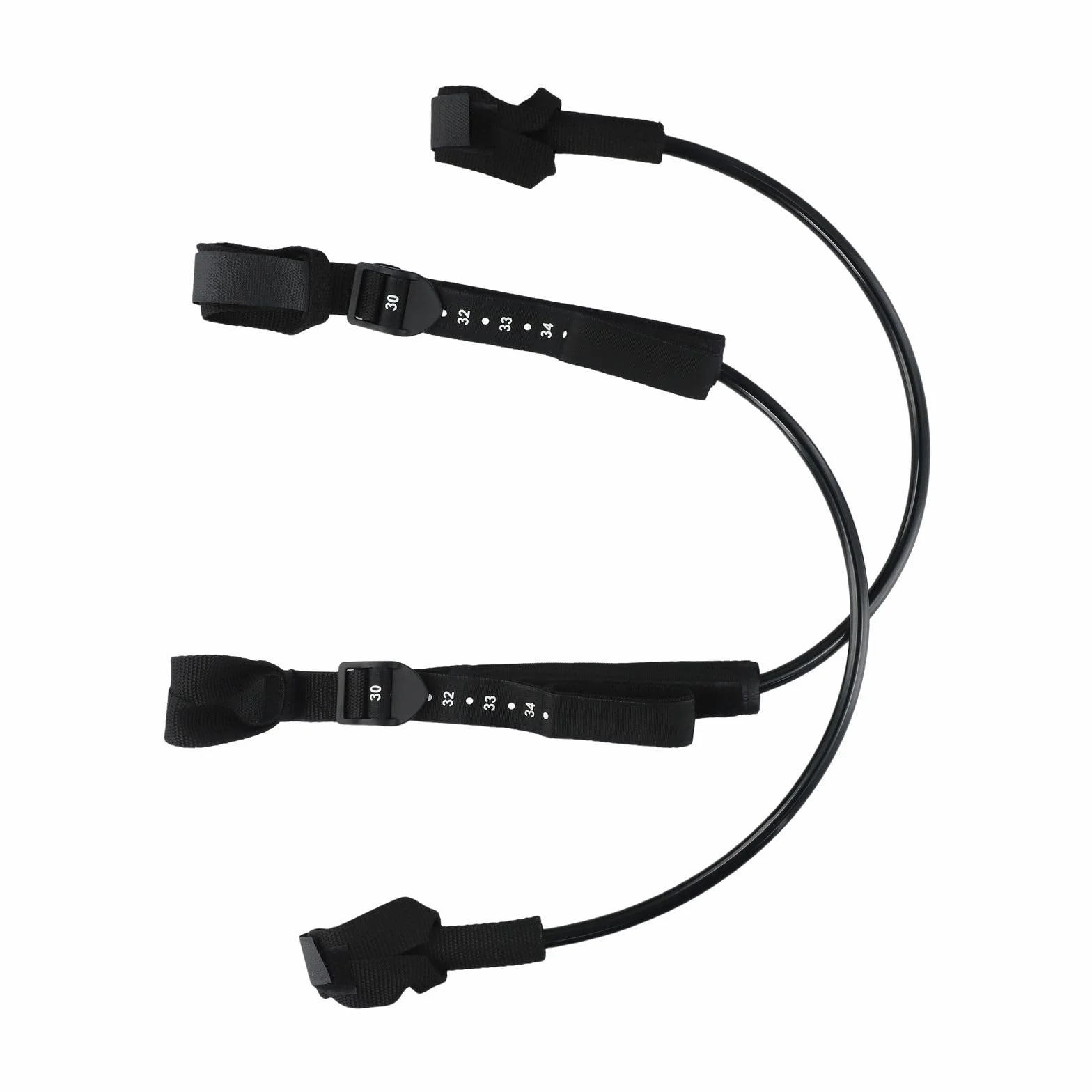 Arnés de windsurf antideslizante ajustable 2 piezas 22-28/28-34 pulgadas poliuretano negro