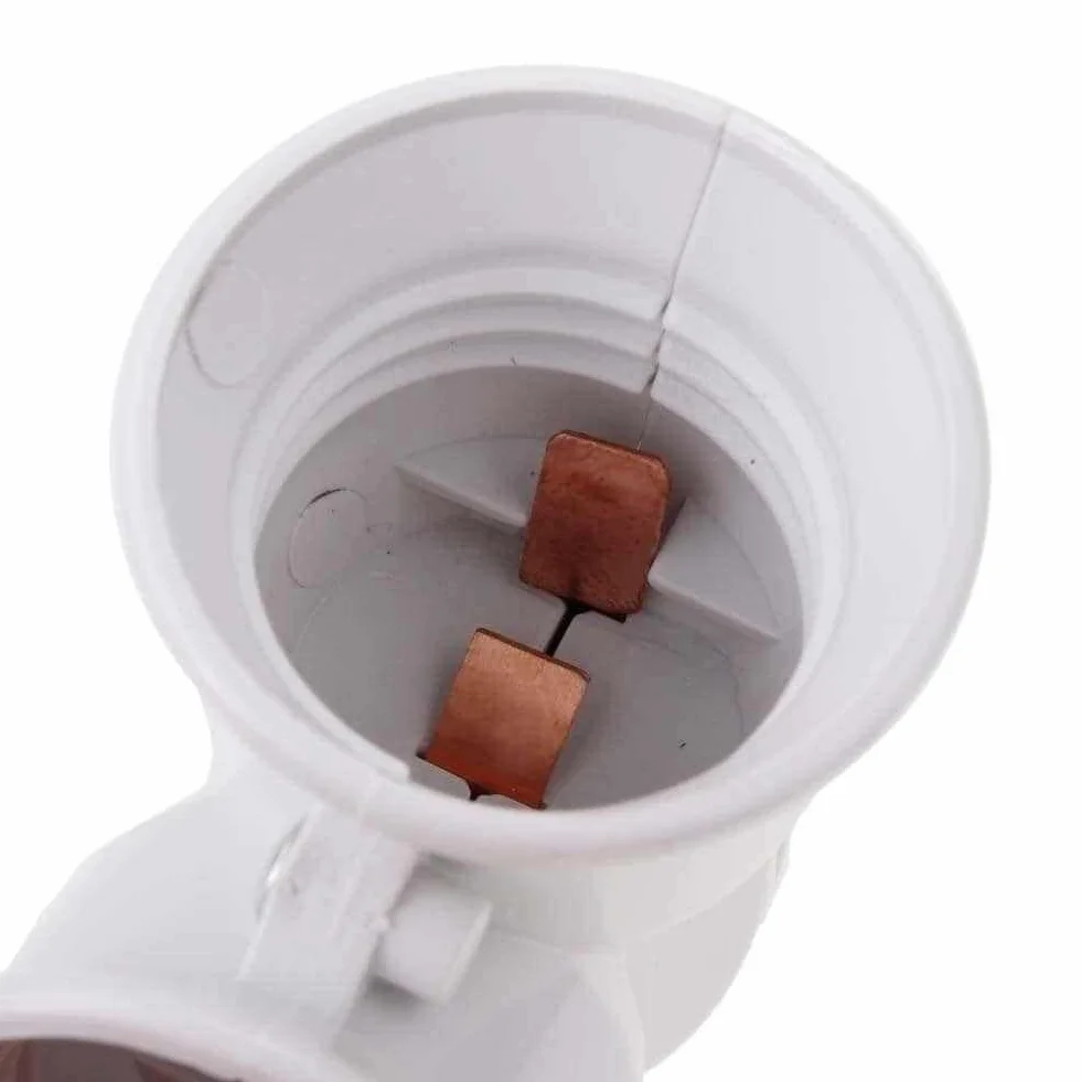 TECHZOCO Casquillo divisor E27 Adaptador 2 vías Lámparas doble LED Carga máxima 15W IP20 2 en 1