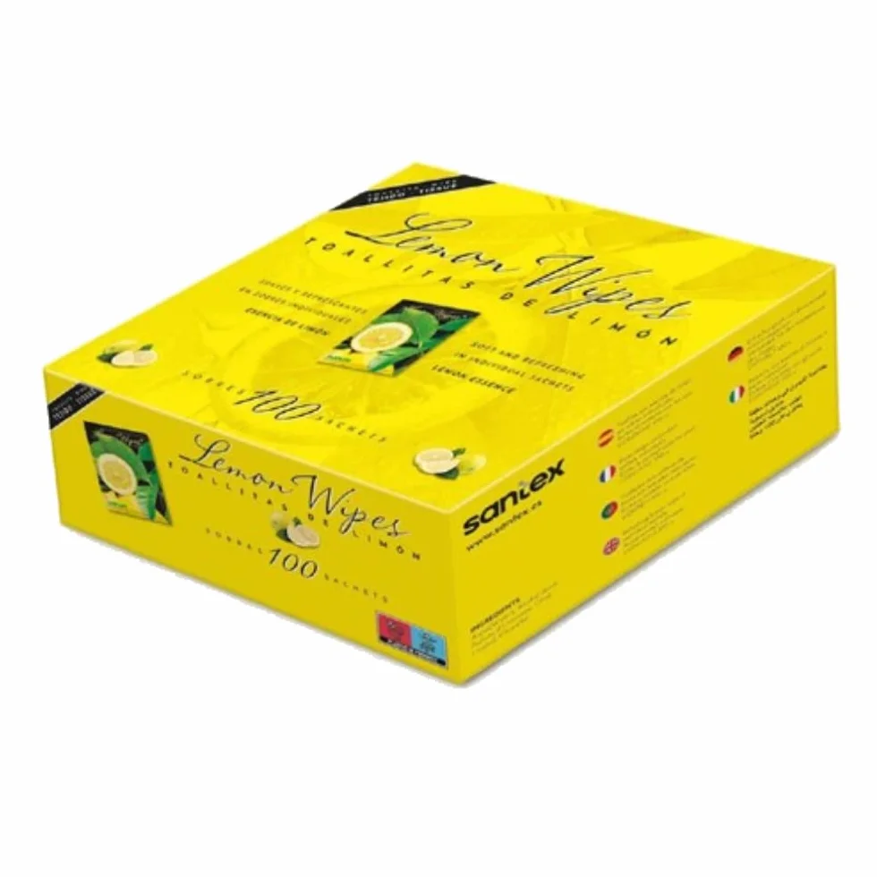 Toallitas Lemon Wipes 100 unidades tejido sin tejer suave microperforada
