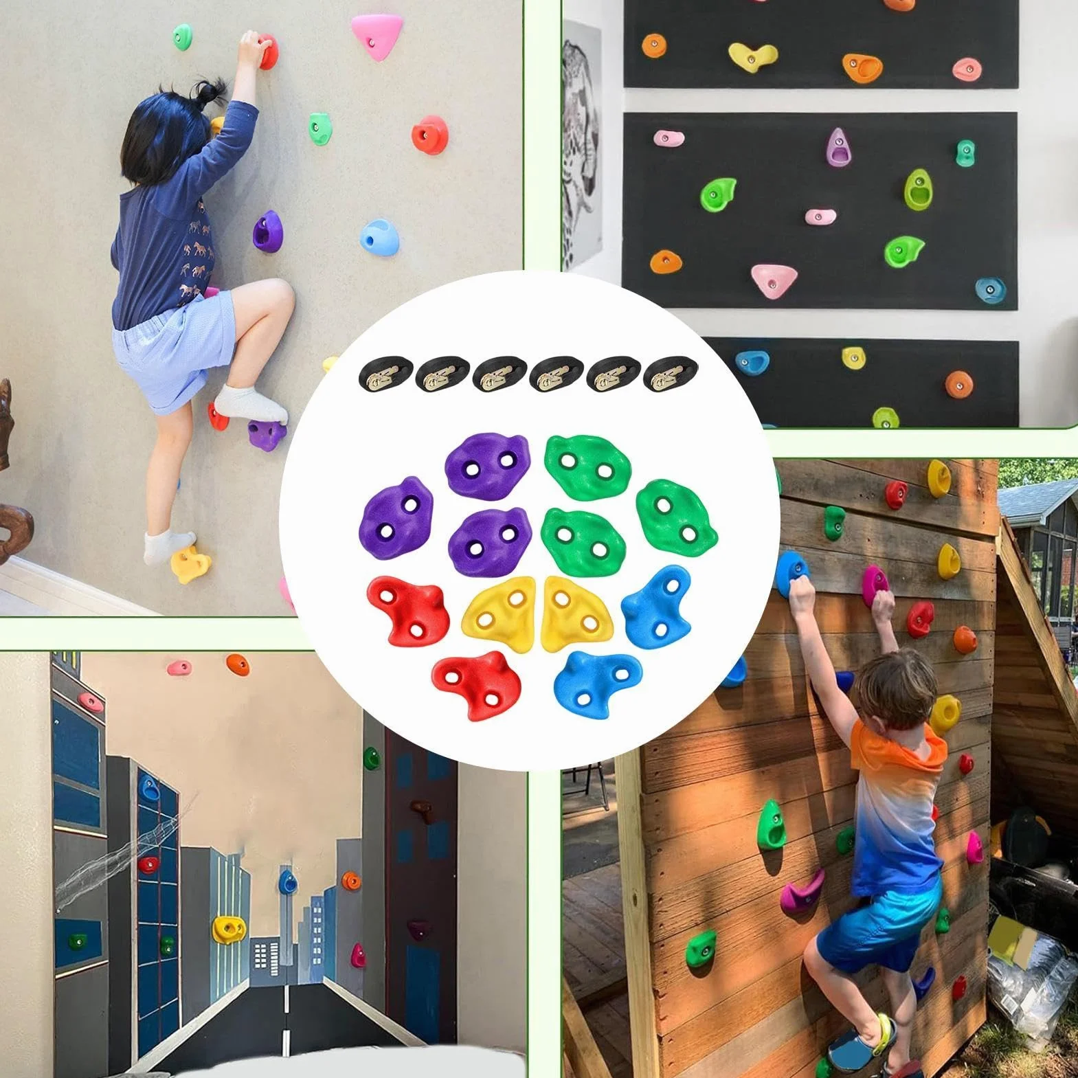 Genérico Equipos De Escalada En Árboles - Ajustables y Resistentes,Equipo de Entrenamiento para Circuito de Obstáculos,para al Aire Libre Patio Jardín Césped Muro Gimnasio Niños Niñas Familia
