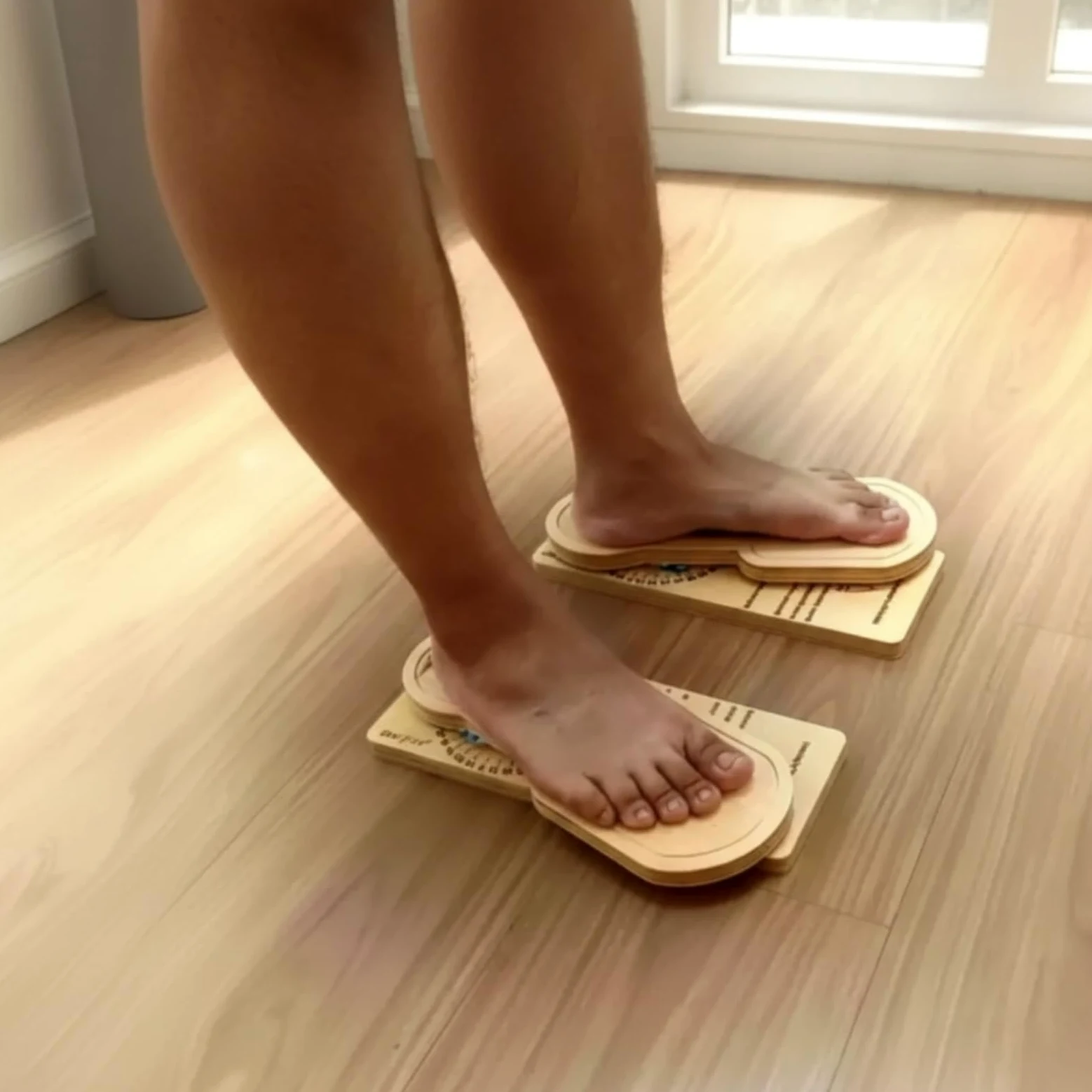 rockible Foot Arch Tablero de Entrenamiento para Arco Plantar de Equilibrio Tabla de Estiramiento Soporte de Rehabilitación Madera Duradera con Marcaciones de
