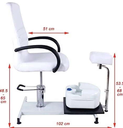 ZStyle Juego profesional de sillas de pedicura con barreño y pies