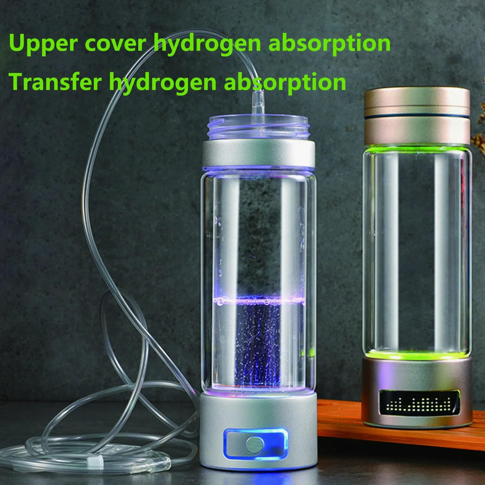 PAHION Botella De Agua Hidrogenada Portátil 250ML Generador Ionizador Tecnología SPE PEM Electrolisis Rápida 3 Min 3000PPB 18 Min hasta 9000PPB Alta Concentración para Hogar Oficina Viaje Uso Diario