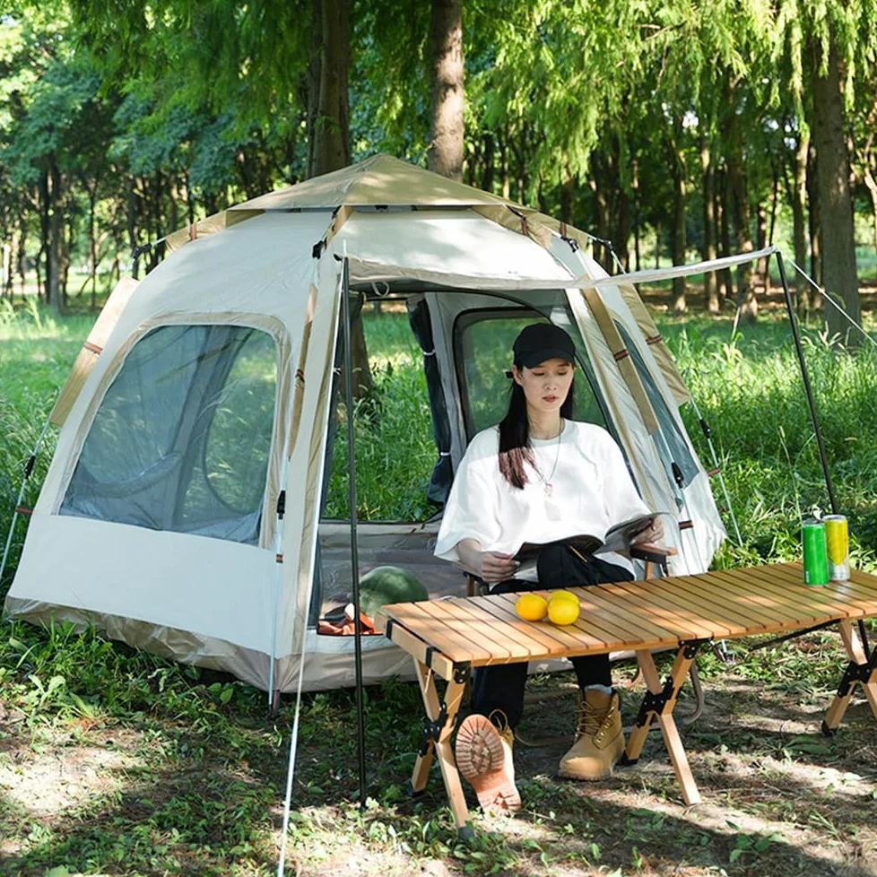 Lixada Tienda de campaña instantánea, portátil, Impermeable, automática, Tienda de campaña Familiar, Cabina para Acampar, Senderismo, montañismo